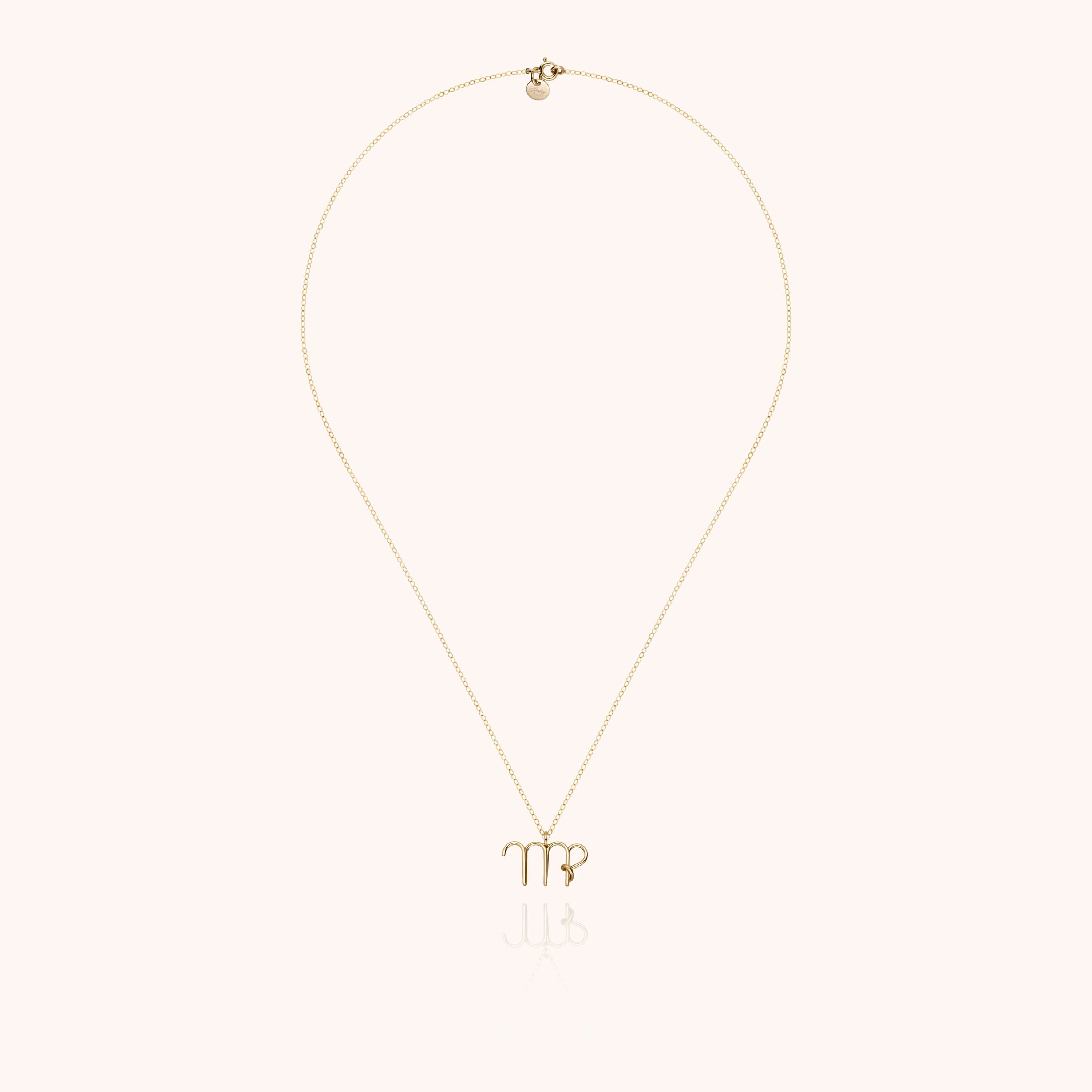 Collier Astro Vierge porté au cou — livraison soigneuse garantie