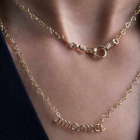 alternate image of Richelieu Personalized Heart Chain Necklace