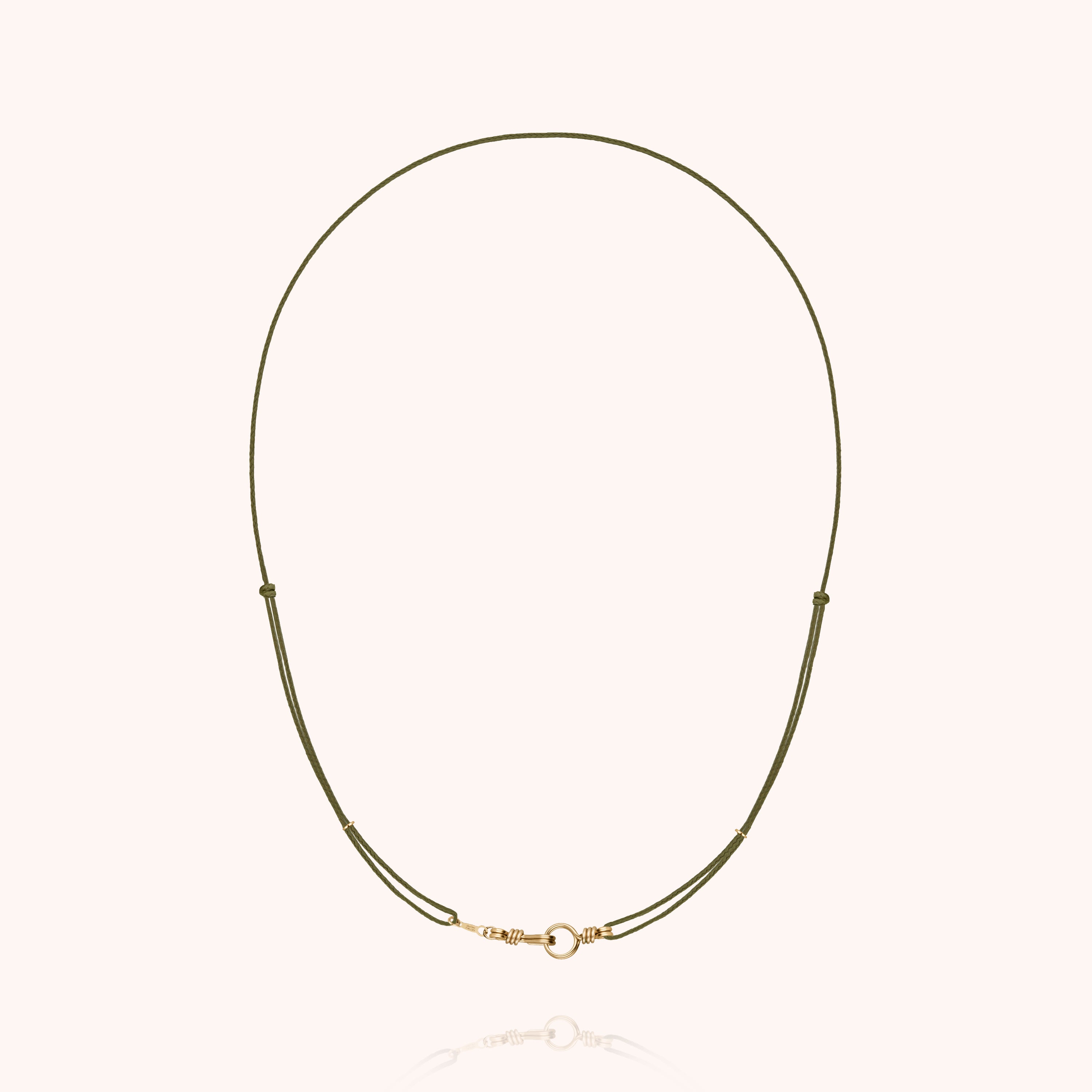 Slim Knot Cord Necklace Attache moi - Yellow 14k gold-filled