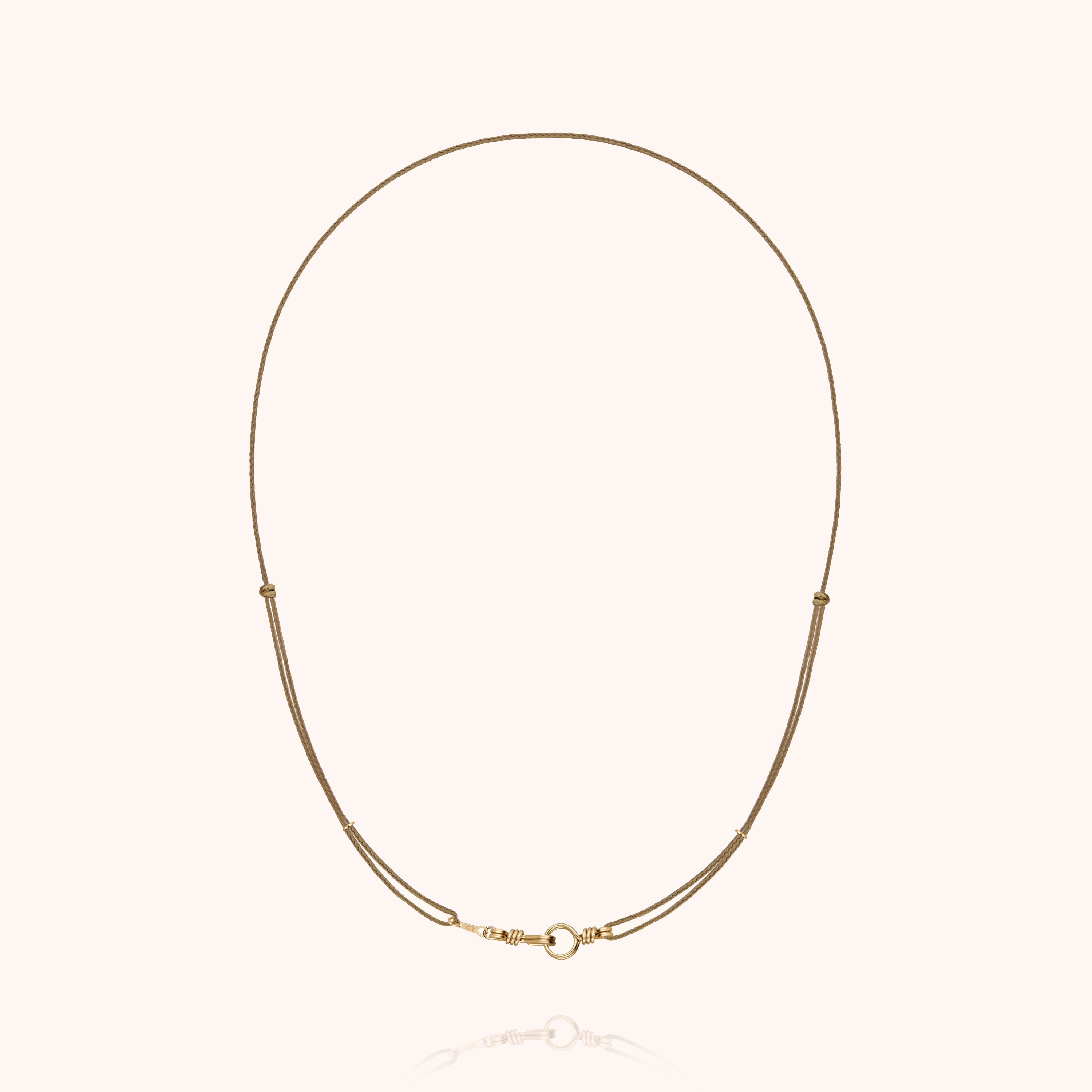 Slim Knot Cord Necklace Attache moi - Yellow 14k gold-filled