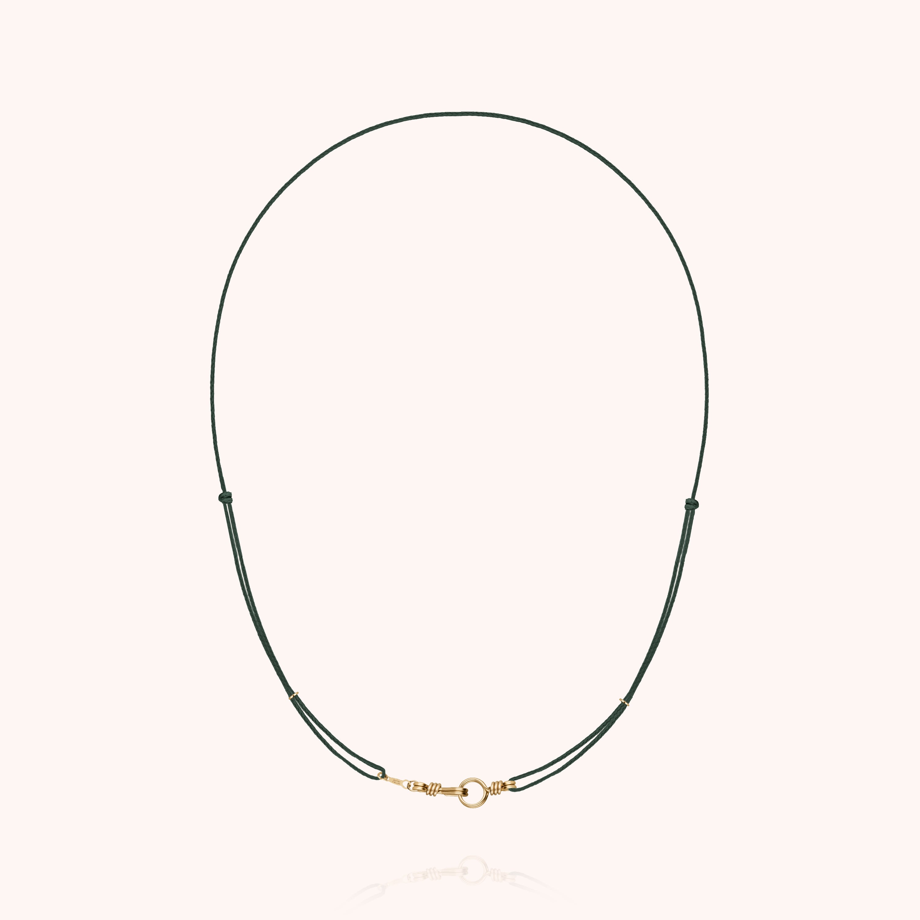 Slim Knot Cord Necklace Attache moi - Yellow 14k gold-filled