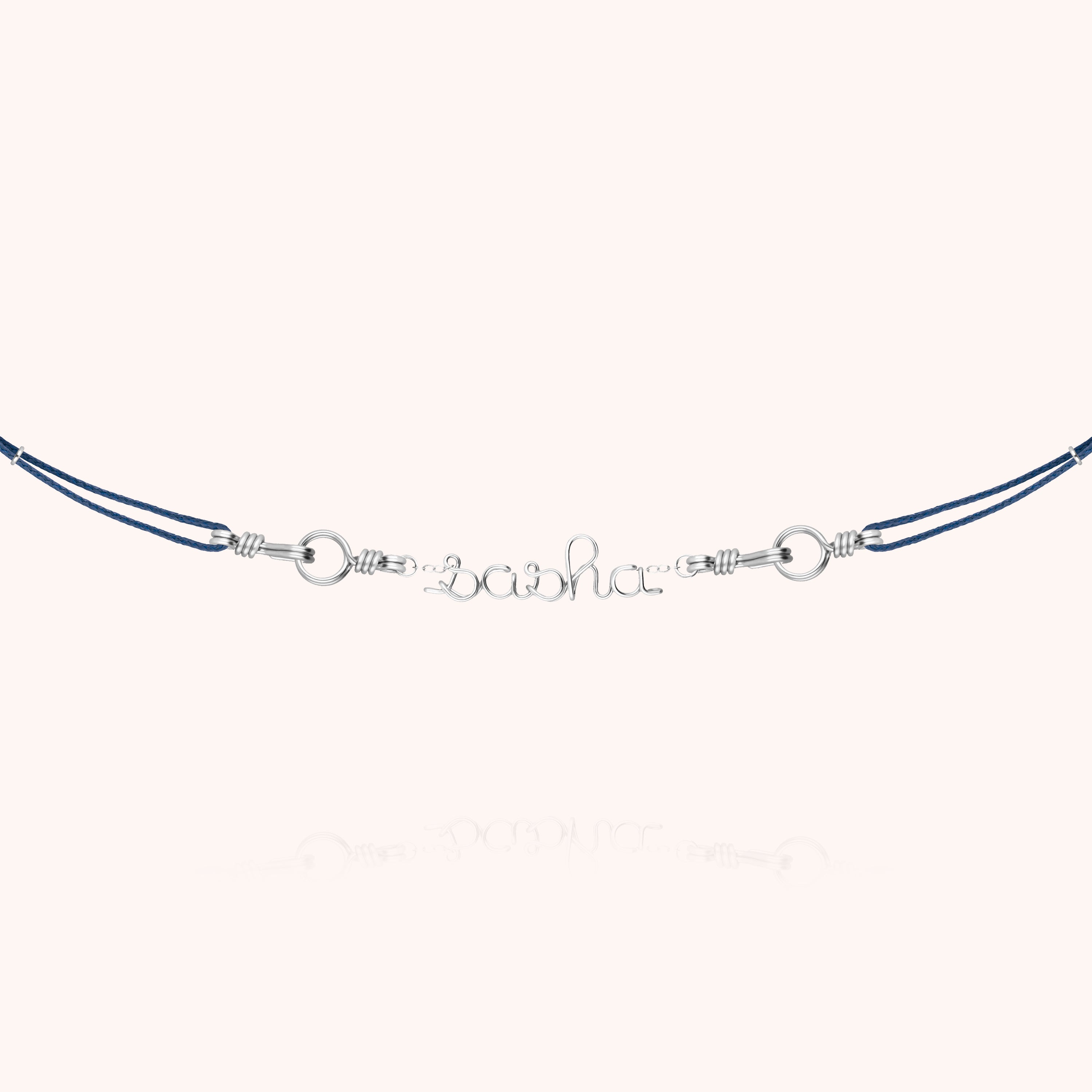 Collier Cordon Attache moi Personnalisé en argent sterling 925 — fabriqué à la main à Paris