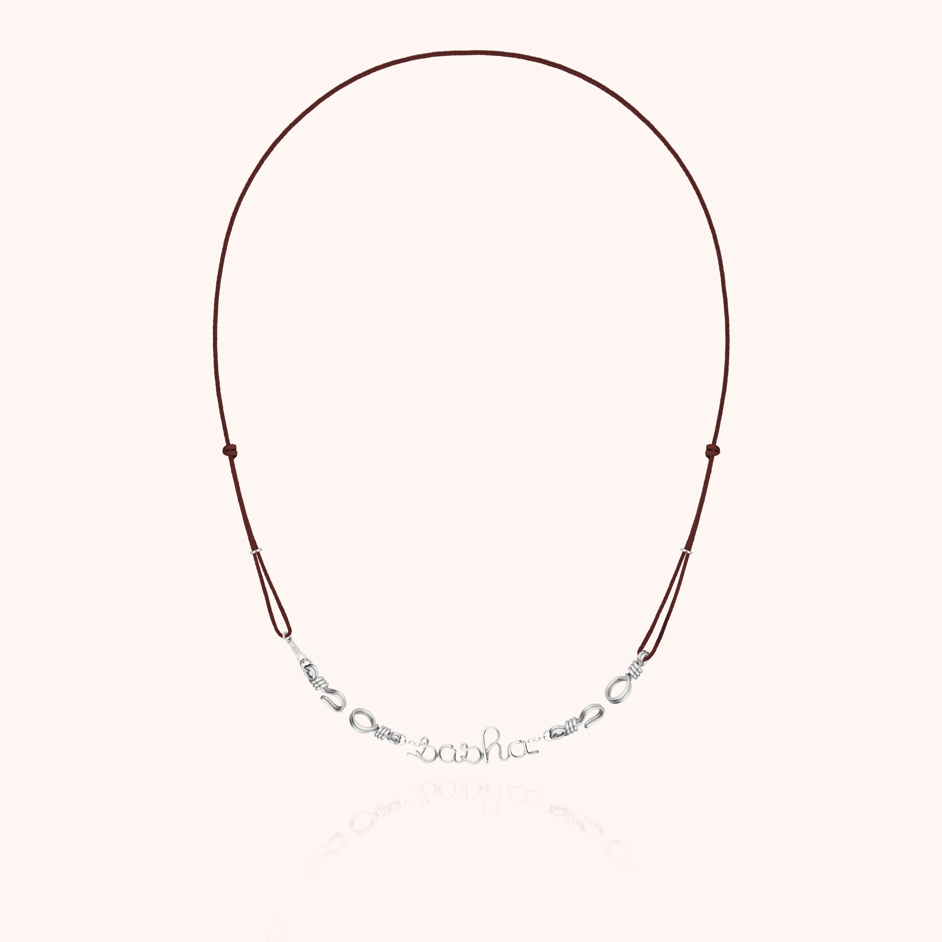 Collier Cordon Attache moi Personnalisé - argent