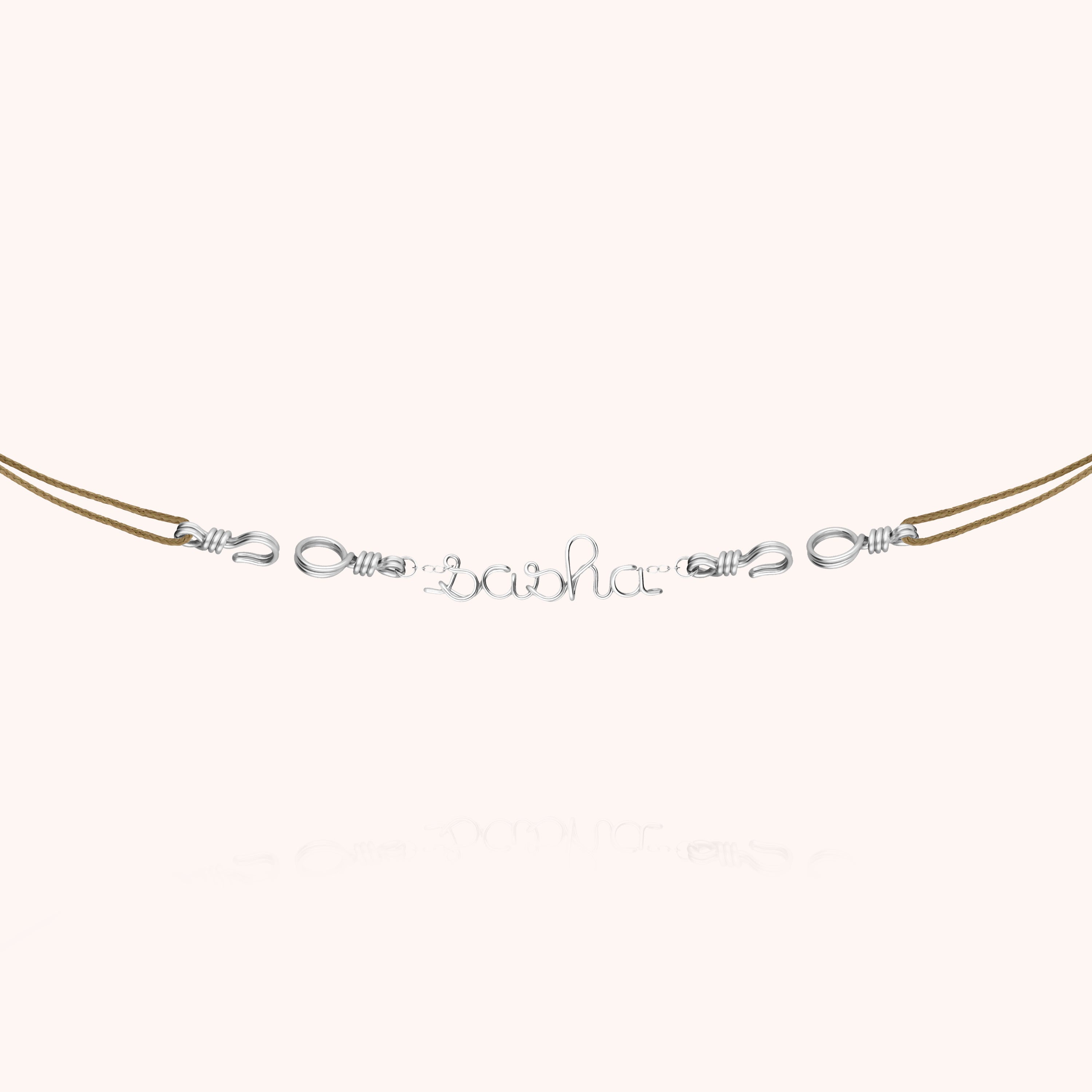 Collier Cordon Attache moi Personnalisé - argent