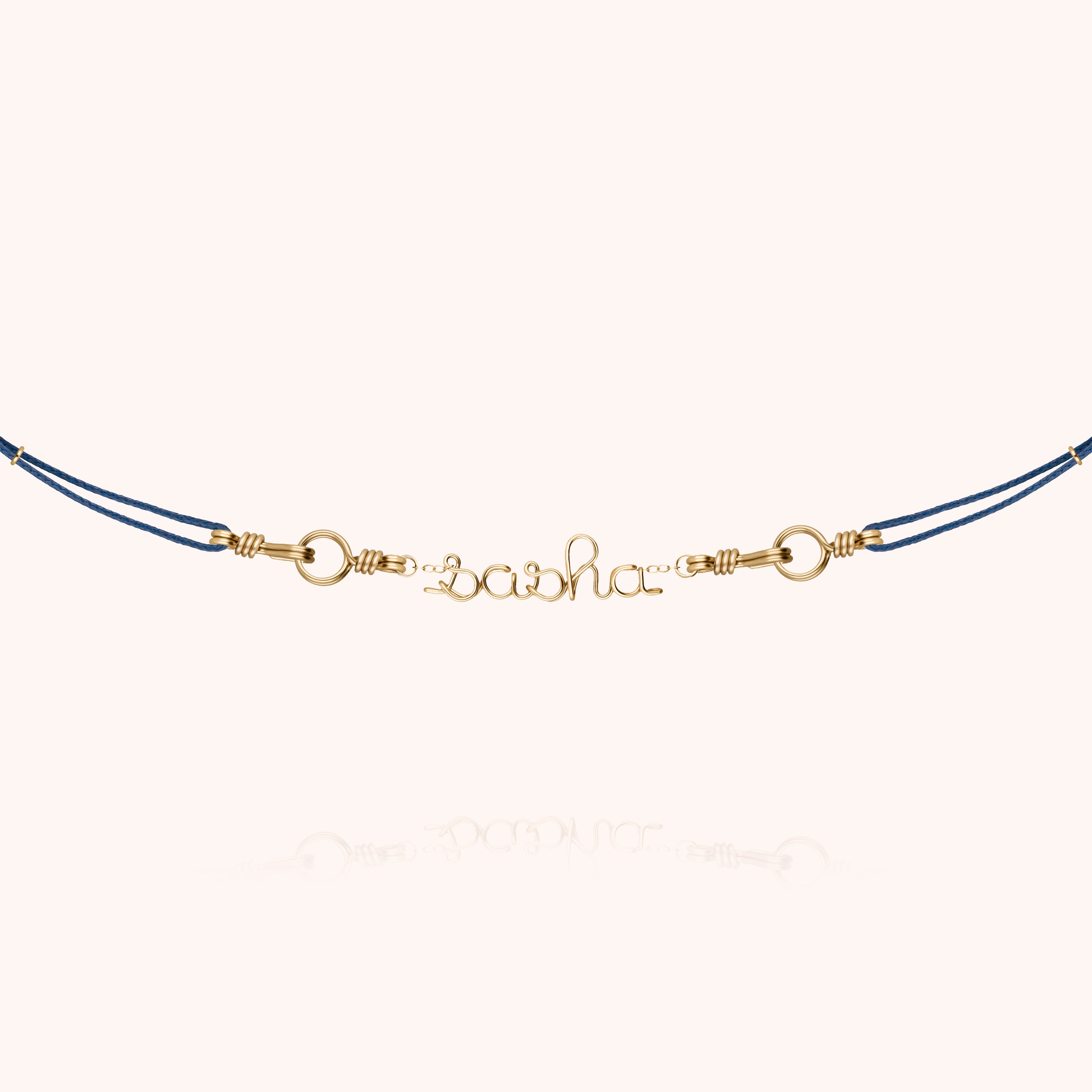 Attache moi Personalized Cord Necklace - 14k yellow gold filled