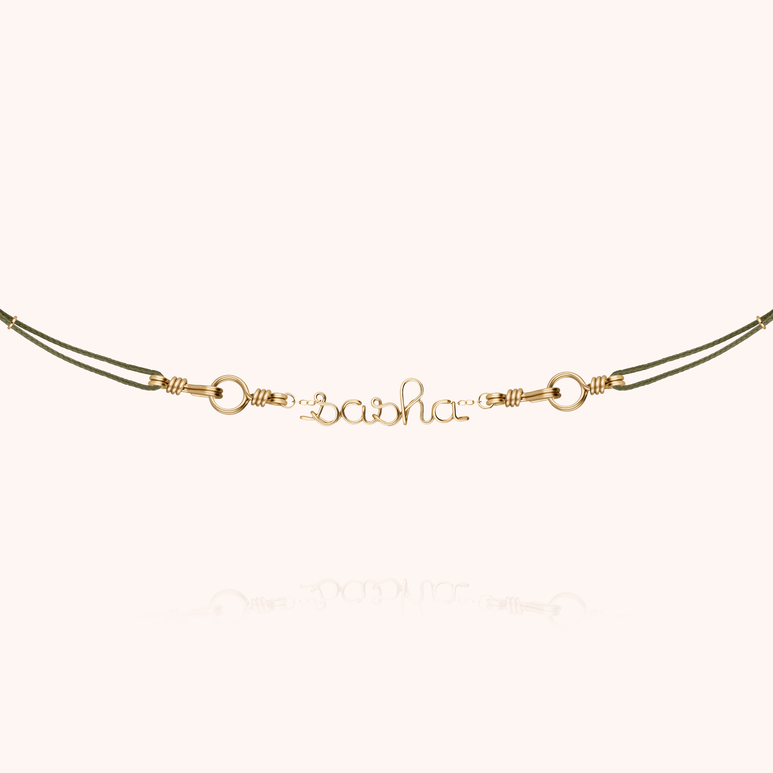 Attache moi Personalized Cord Necklace - 14k yellow gold filled