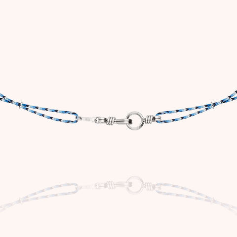 alternate image of Attache moi Slim Knot Cord Necklace - silver