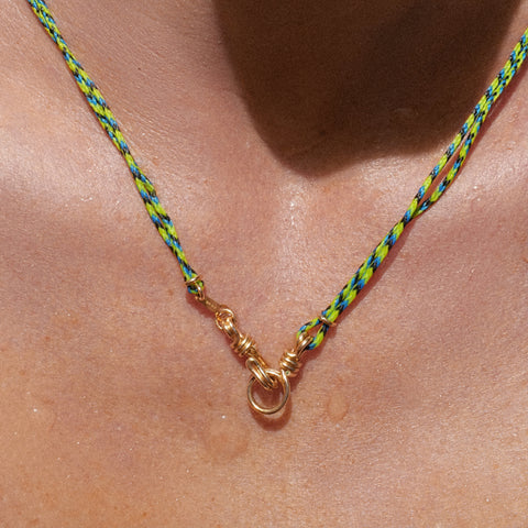alternate image of Attache moi Slim Knot Cord Necklace - 14k yellow gold filled