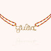 Slim Knot Personalized Cord Necklace - 14k yellow gold filled 4