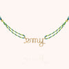 Slim Knot Personalized Cord Necklace - 14k yellow gold filled 2