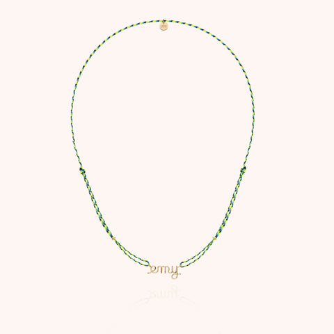 18k yellow gold - green