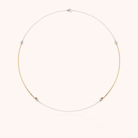 14k yellow gold filled and silver