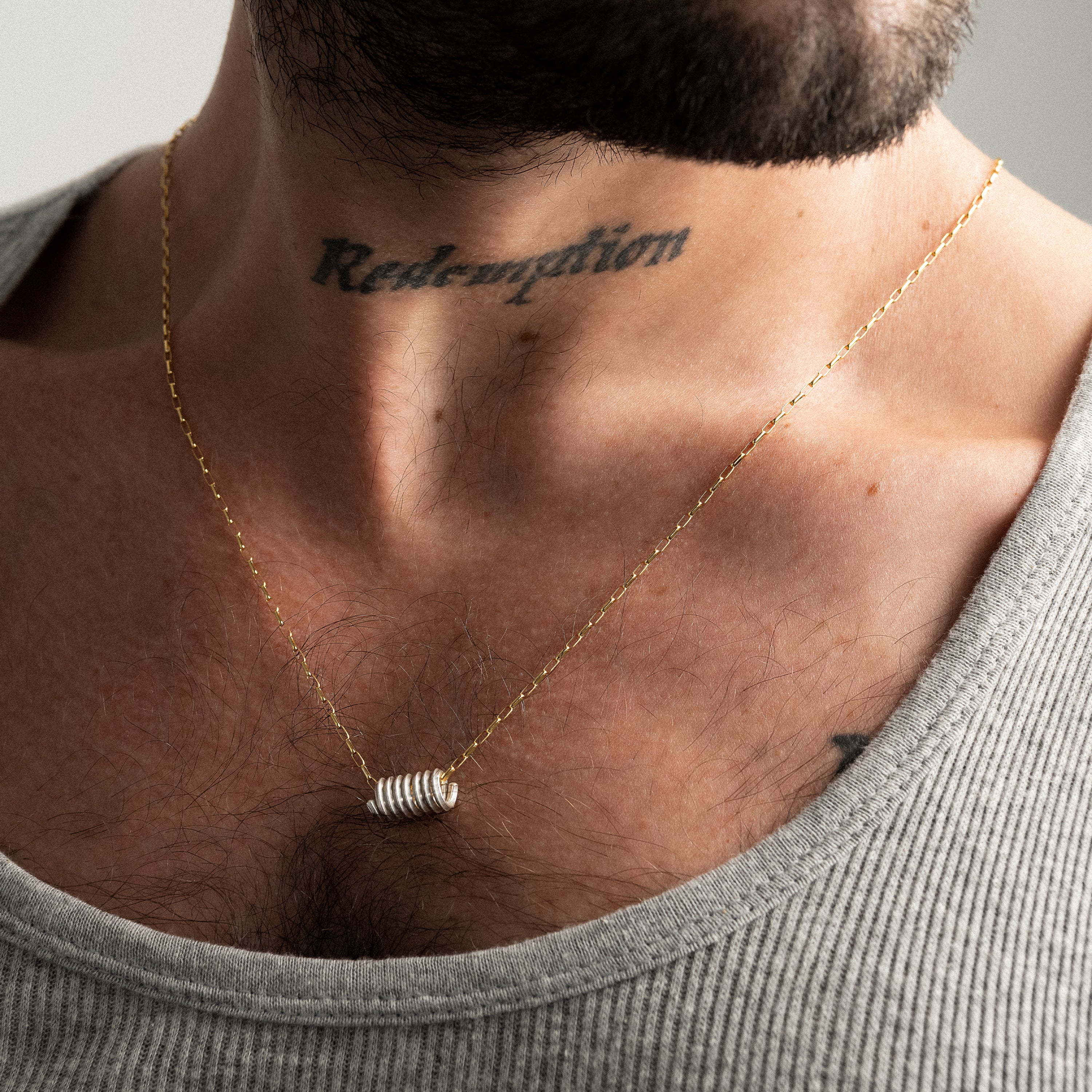 Collier Judd - or jaune laminé et argent