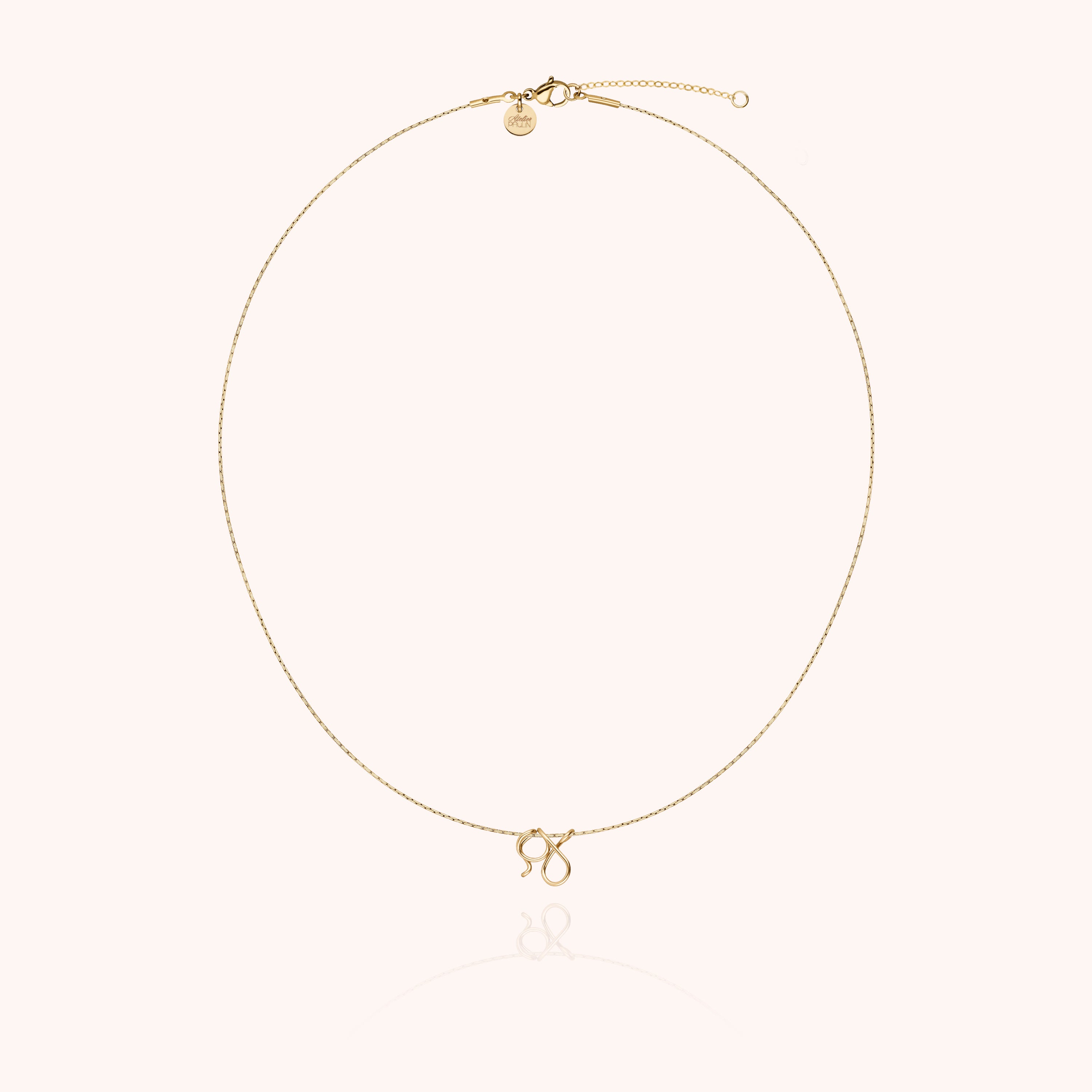 Collier Original Initiale - or jaune laminé