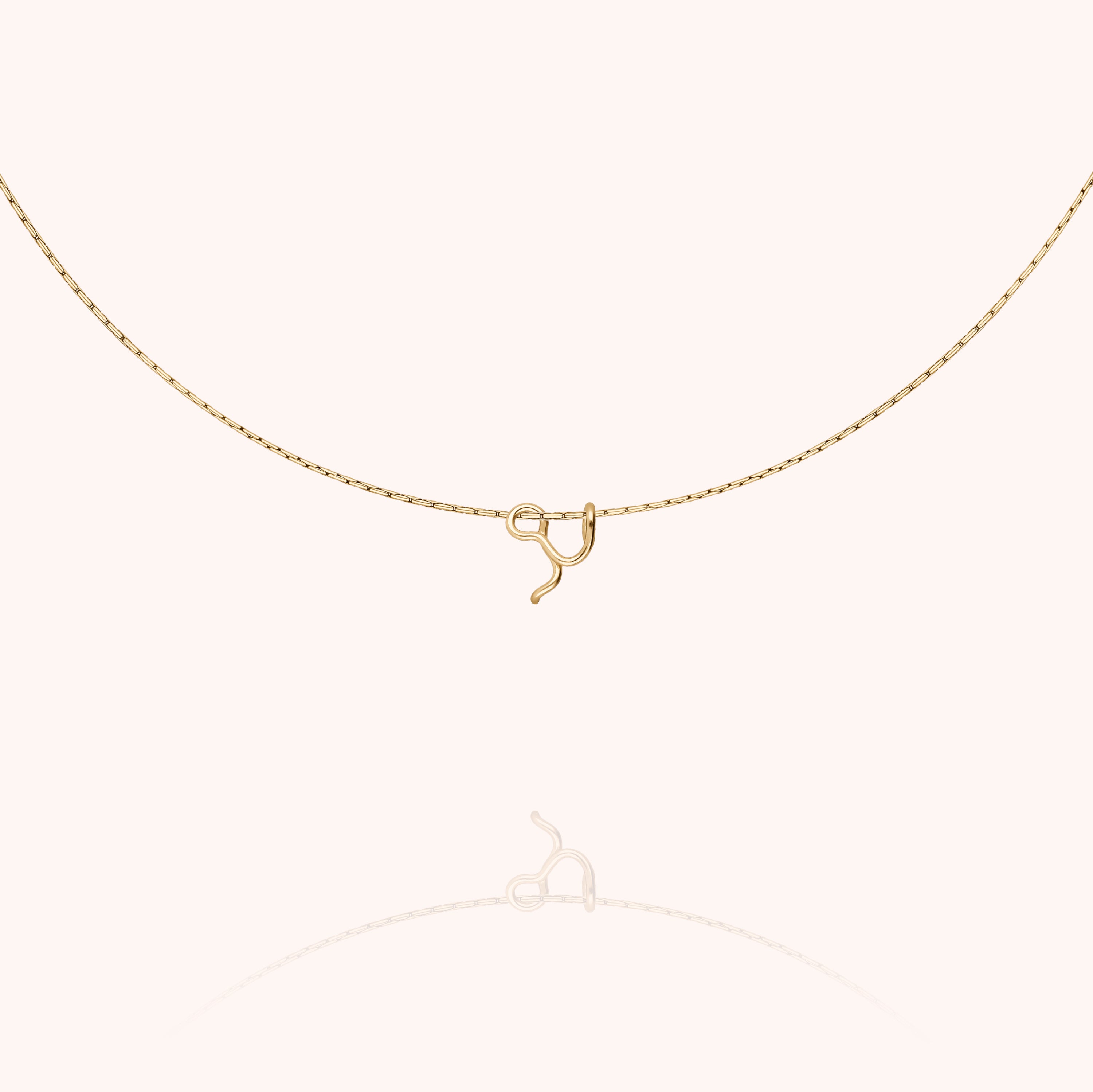 Collier Original Initiale - or jaune laminé