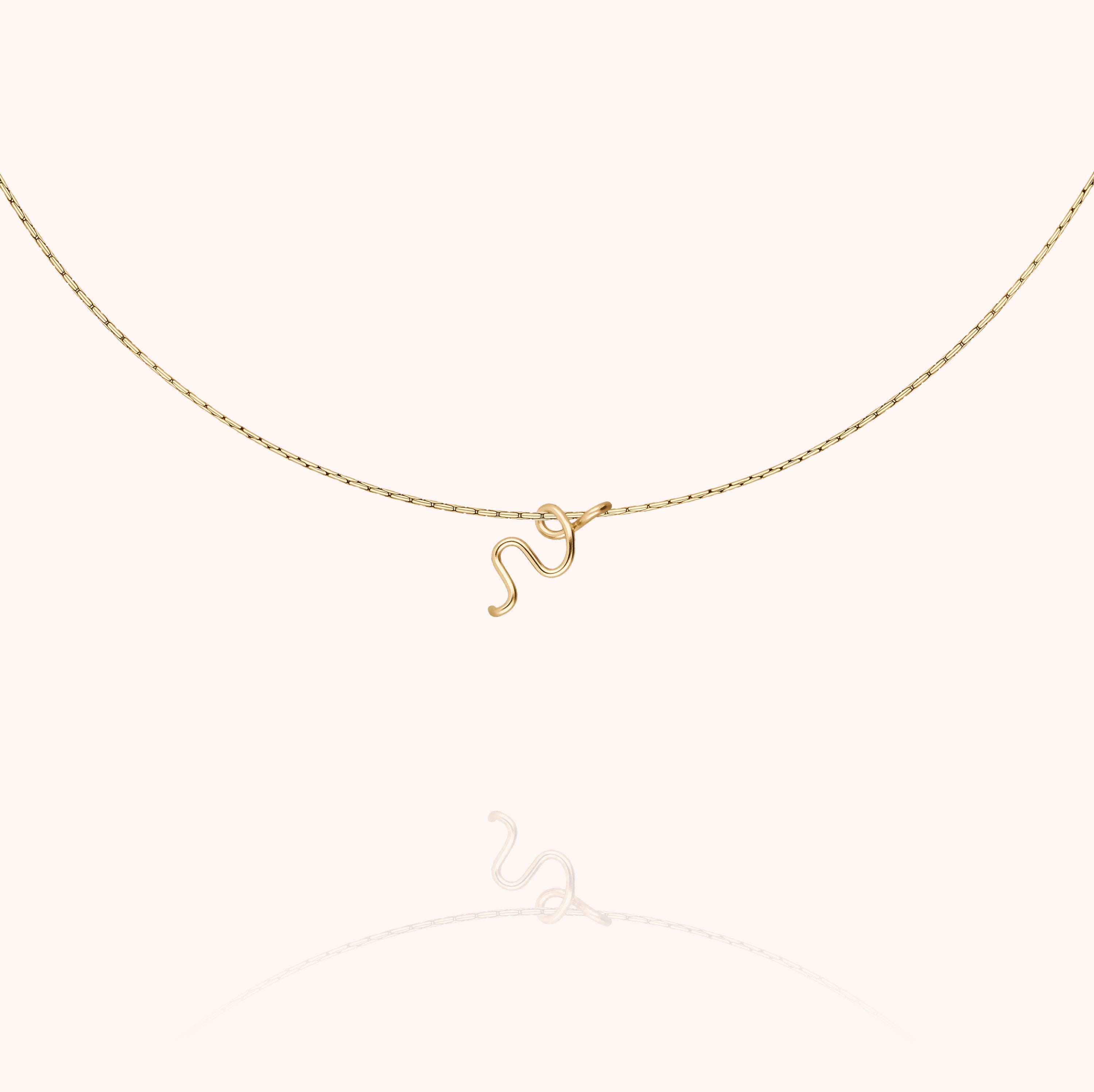 Collier Original Initiale - or jaune laminé