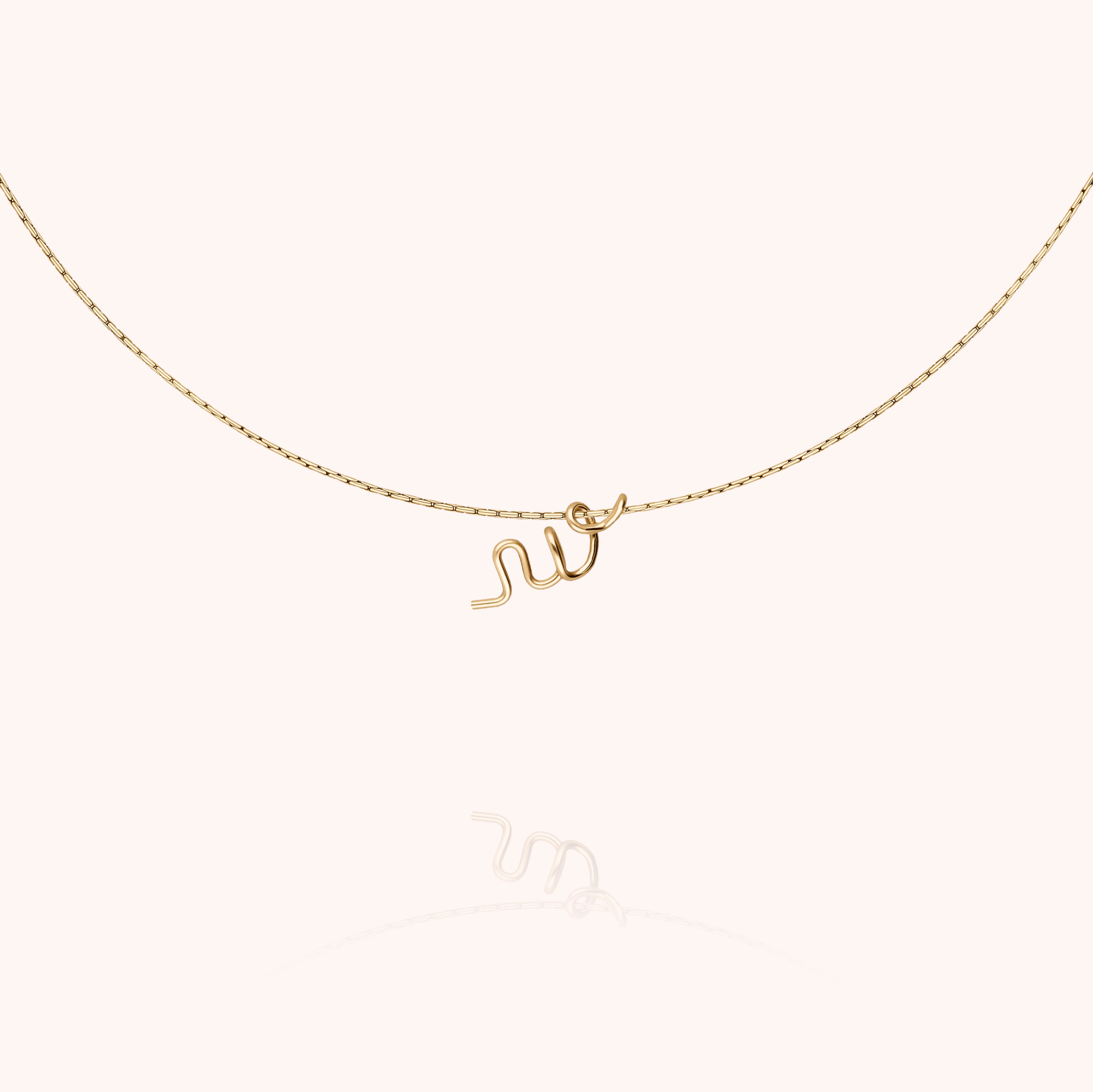 Collier Original Initiale en or jaune laminé — collier personnalisable Atelier Paulin