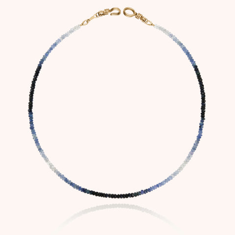 14k yellow gold filled - blue sapphire