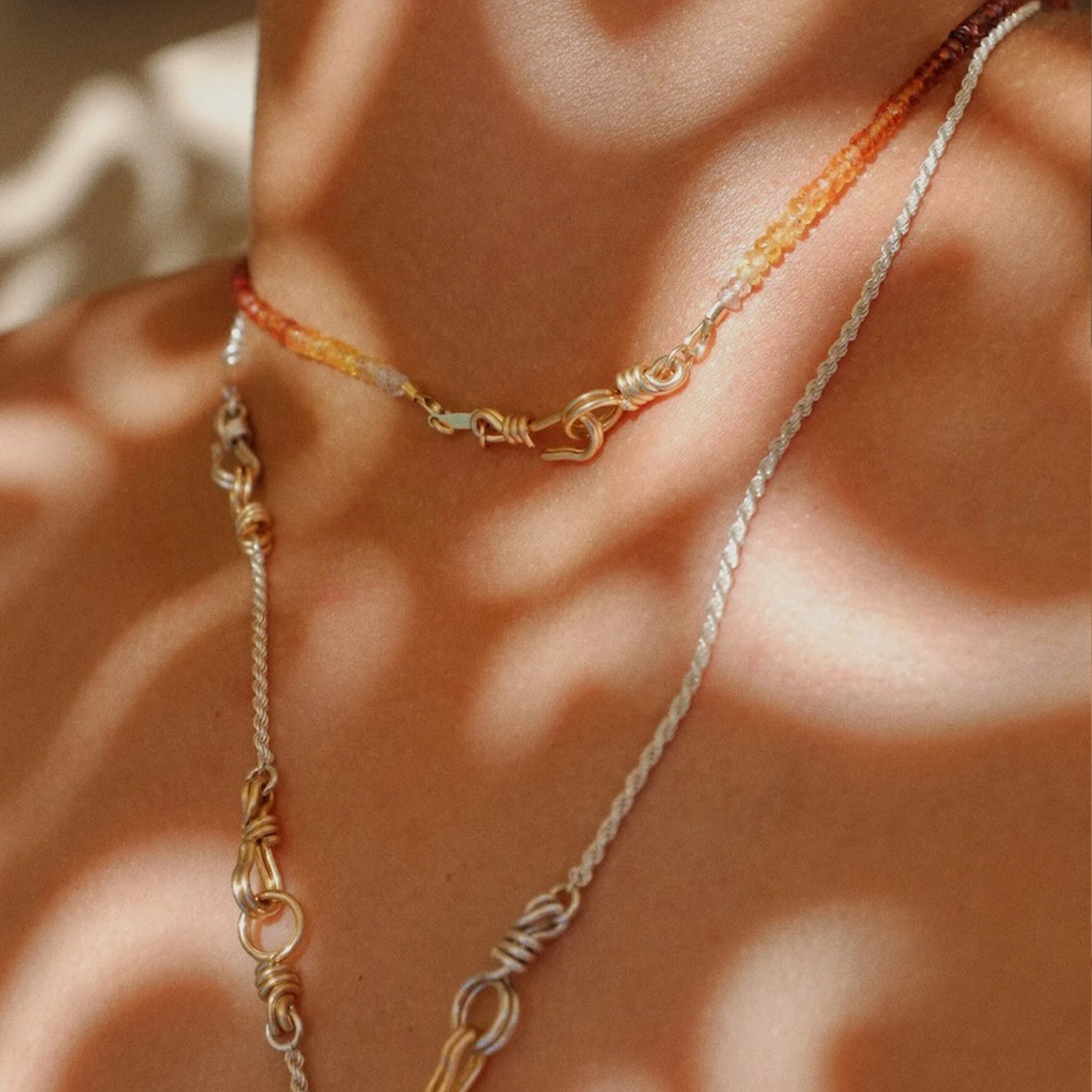 or jaune laminé - saphir fauve