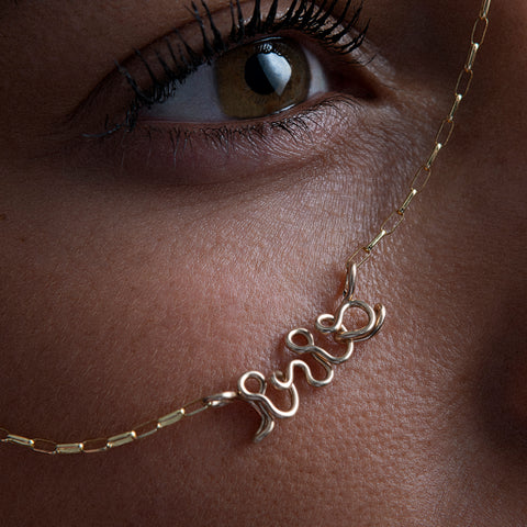 alternate image of Richelieu Personalized Rectangle Chain Necklace - 14k yellow gold filled