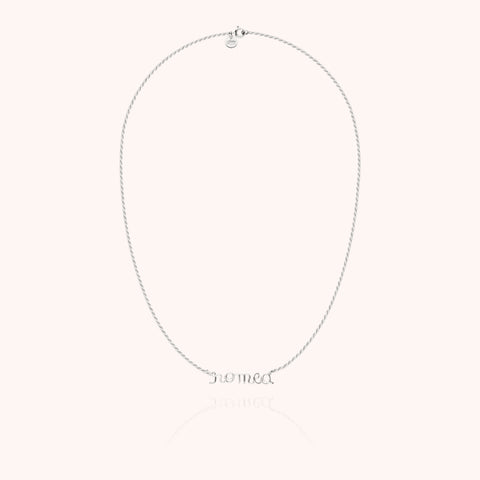 alternate image of Richelieu Personalized Rope Chain Necklace - silver