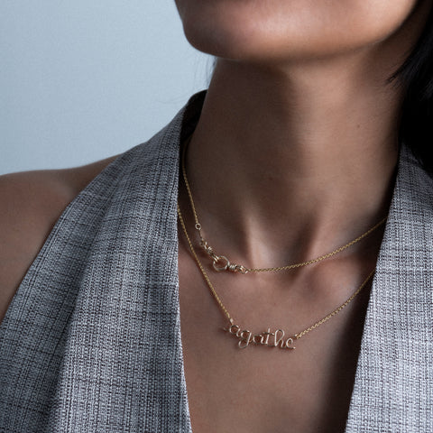 alternate image of Richelieu Personalized Rope Chain Necklace - 14k yellow gold filled