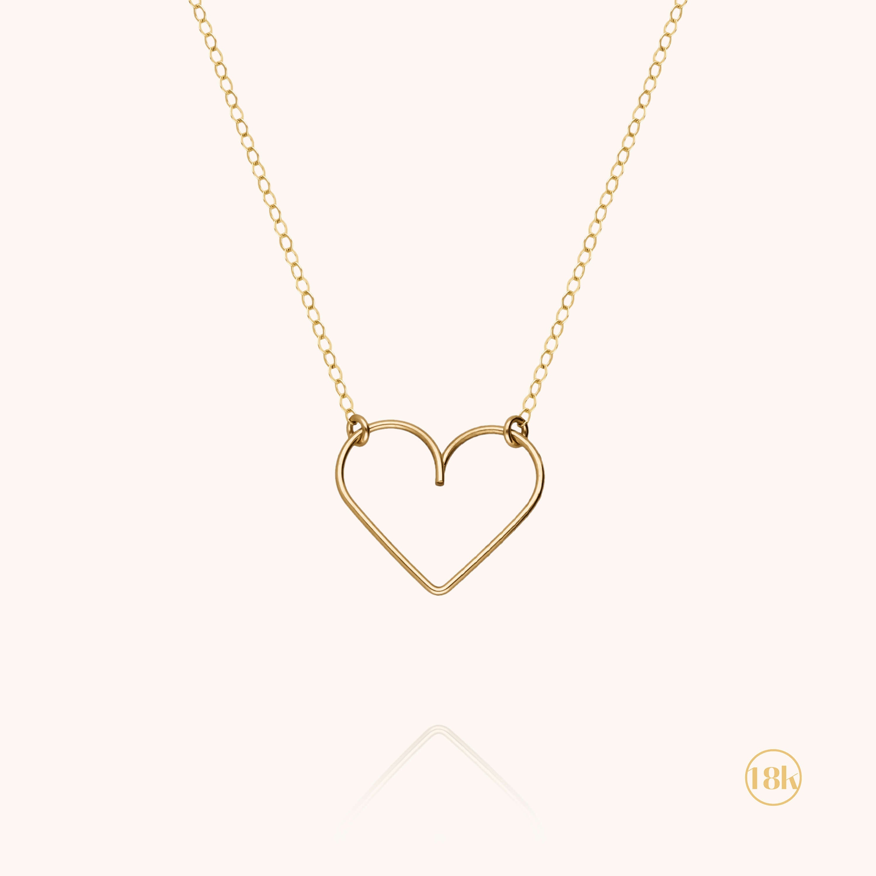 Collier Coeur Richelieu en or jaune 18K — bijou fait main Atelier Paulin