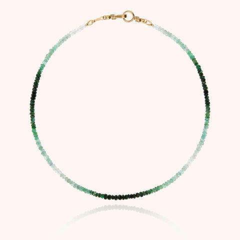 14k yellow gold filled - emerald