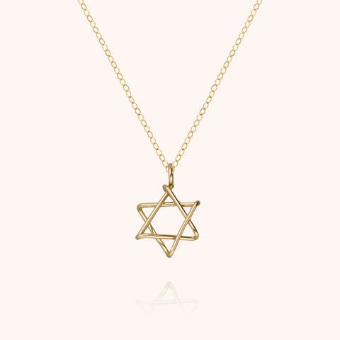 14k yellow gold filled - star of David