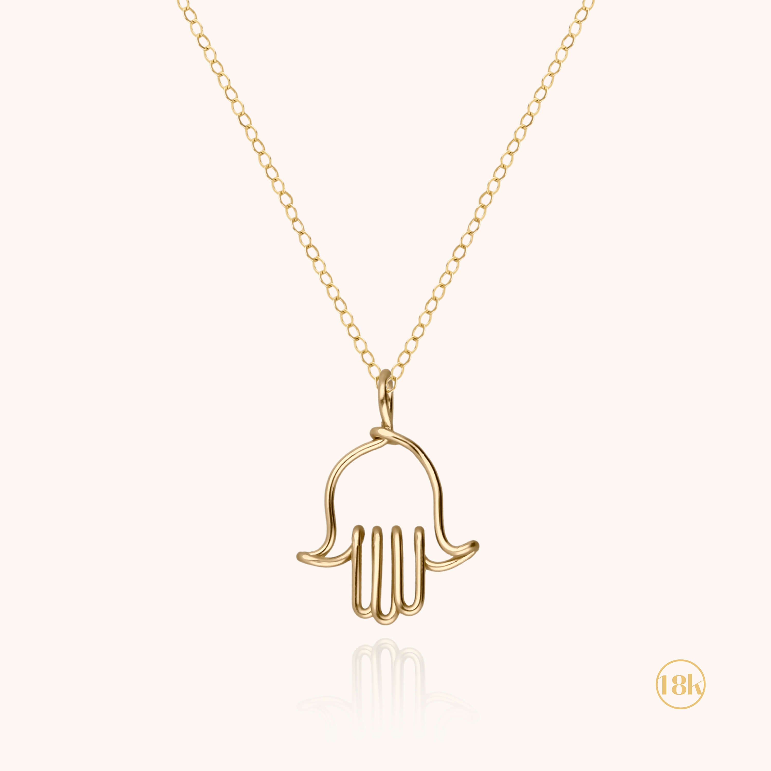 Collier Charms Symbolic Main de Fatma - or jaune 750/1000