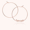Original Personalized Hoop Earrings - 14k rose gold filled 1