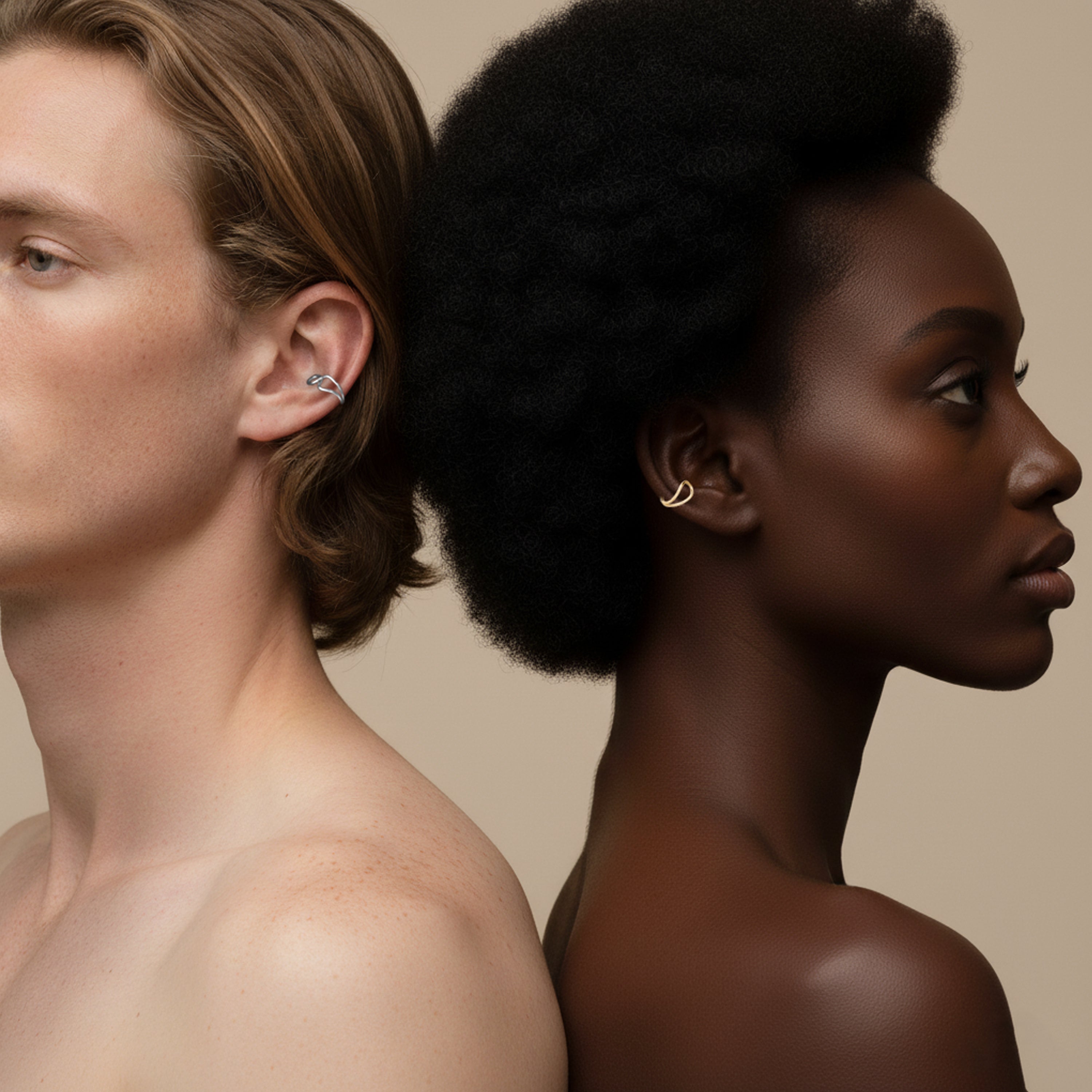 Ear Cuff Outline Lettre E — cadeau de luxe artisanal