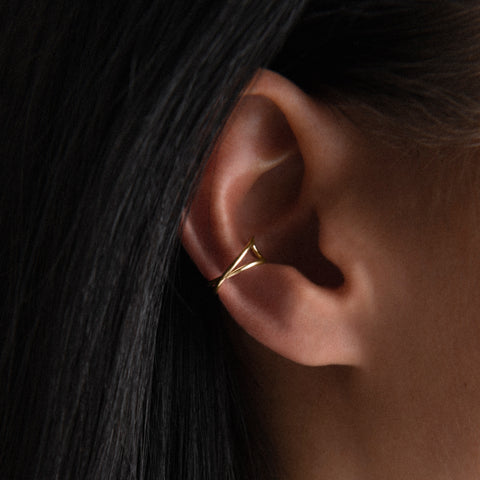 alternate image of L Outline Ear Cuff - 14k yellow gold filled