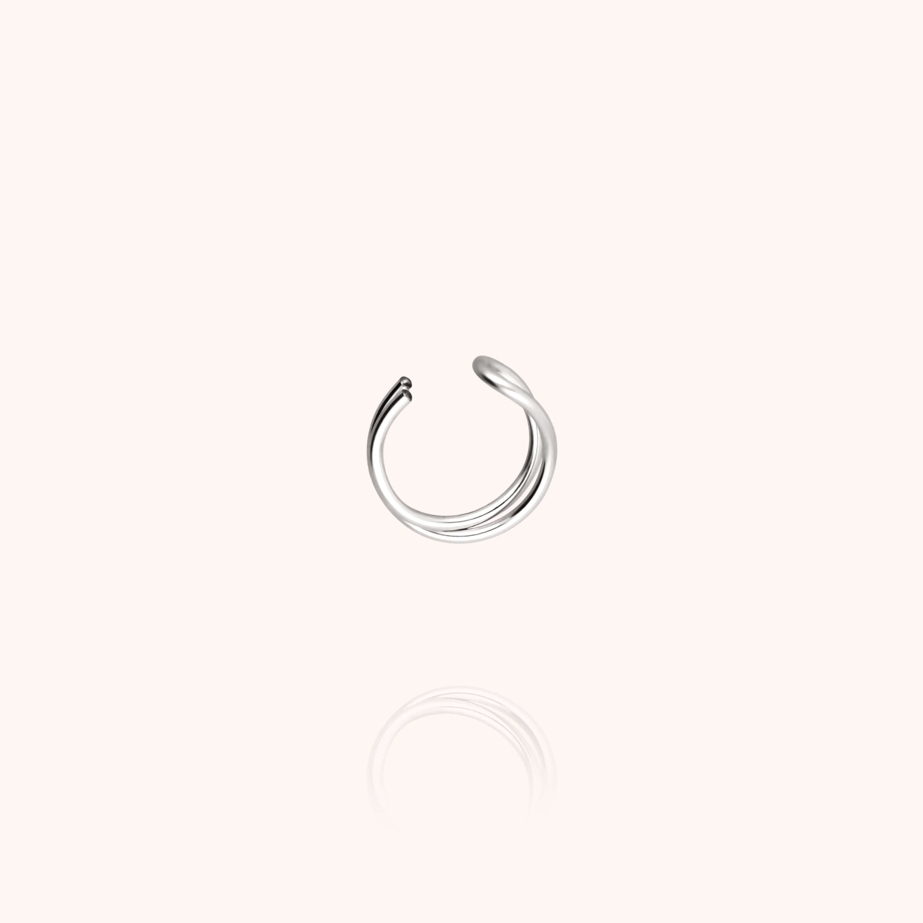 Ear Cuff Outline Lettre L — finition artisanale du bijou, argent sterling 925