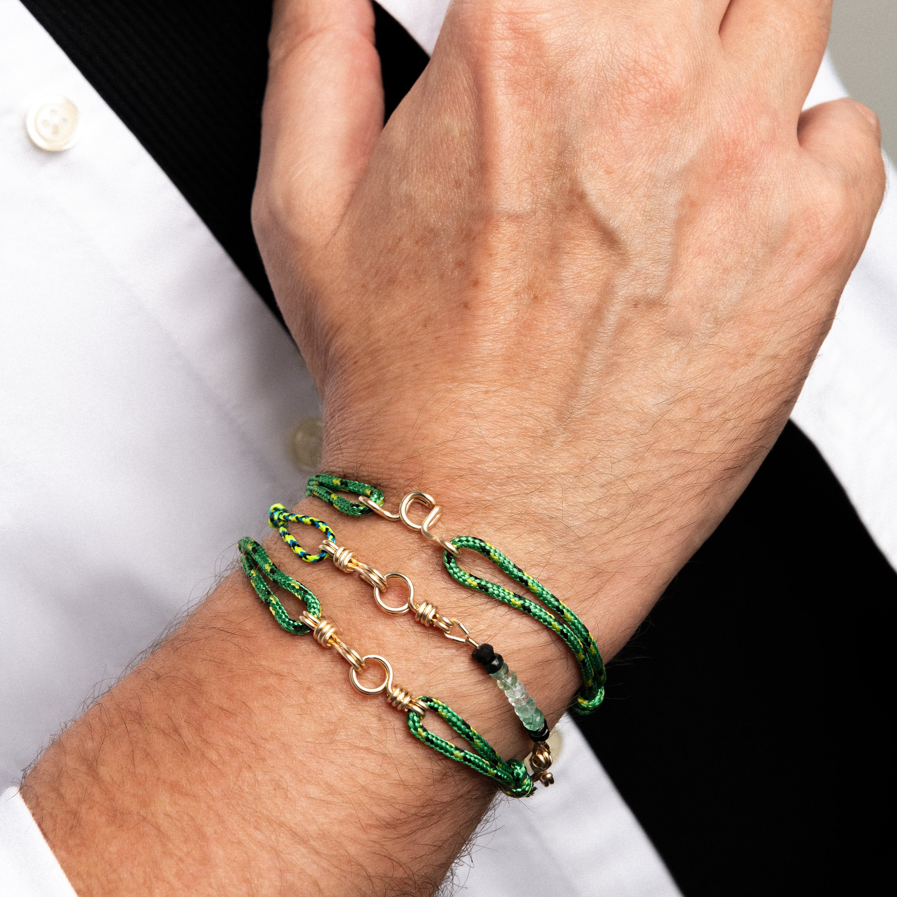 Attache-moi Knot Cord Bracelet - 14k yellow gold filled