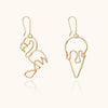 Flamingo Cream Dangling Earrings 1