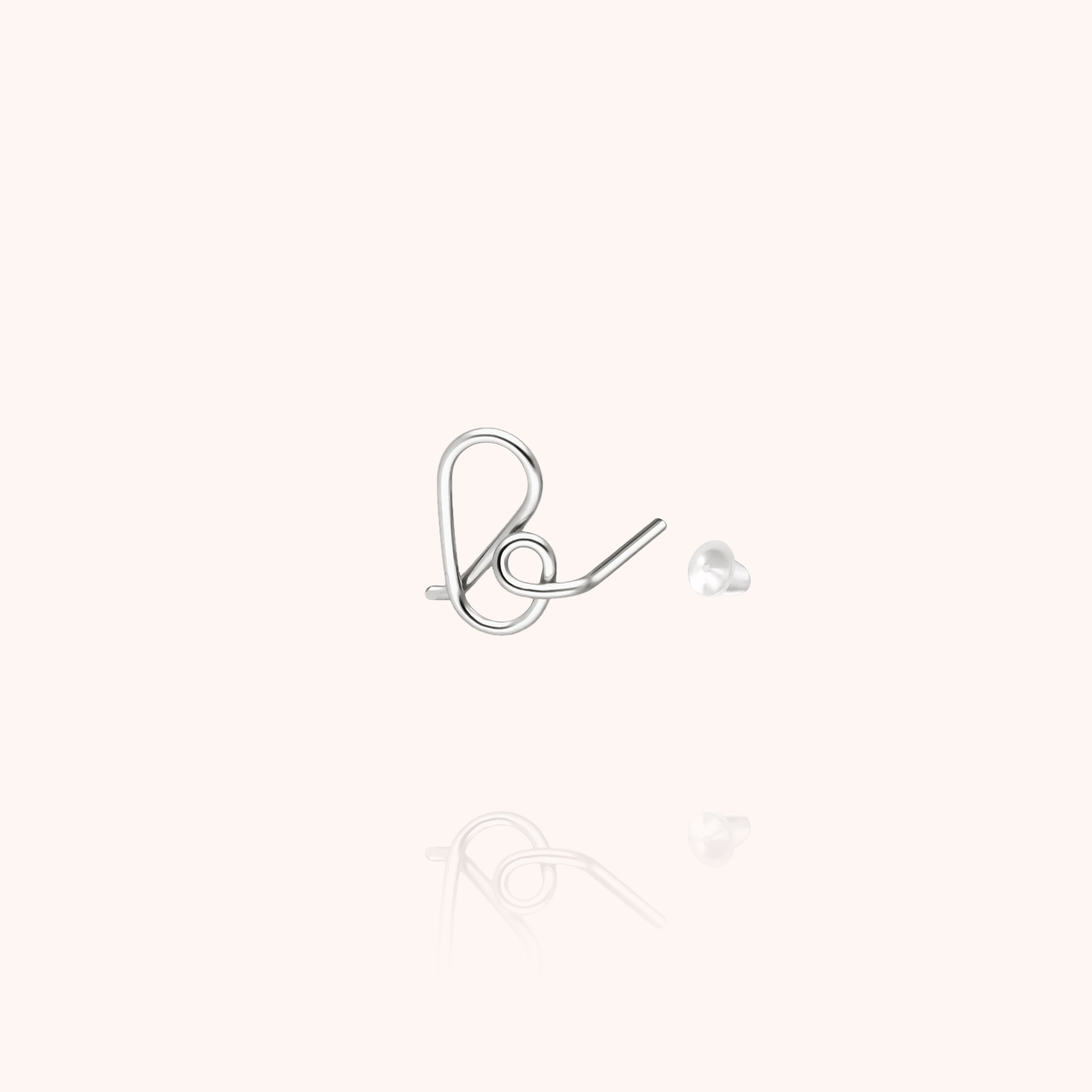 Puce d'Oreille Originale Initiale - argent
