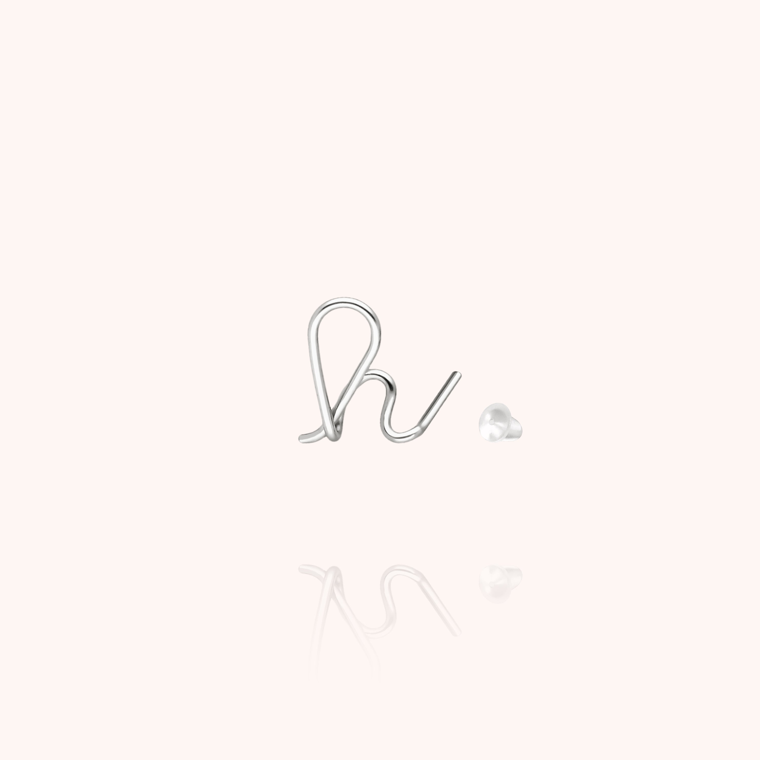 Puce d'Oreille Originale Initiale - argent