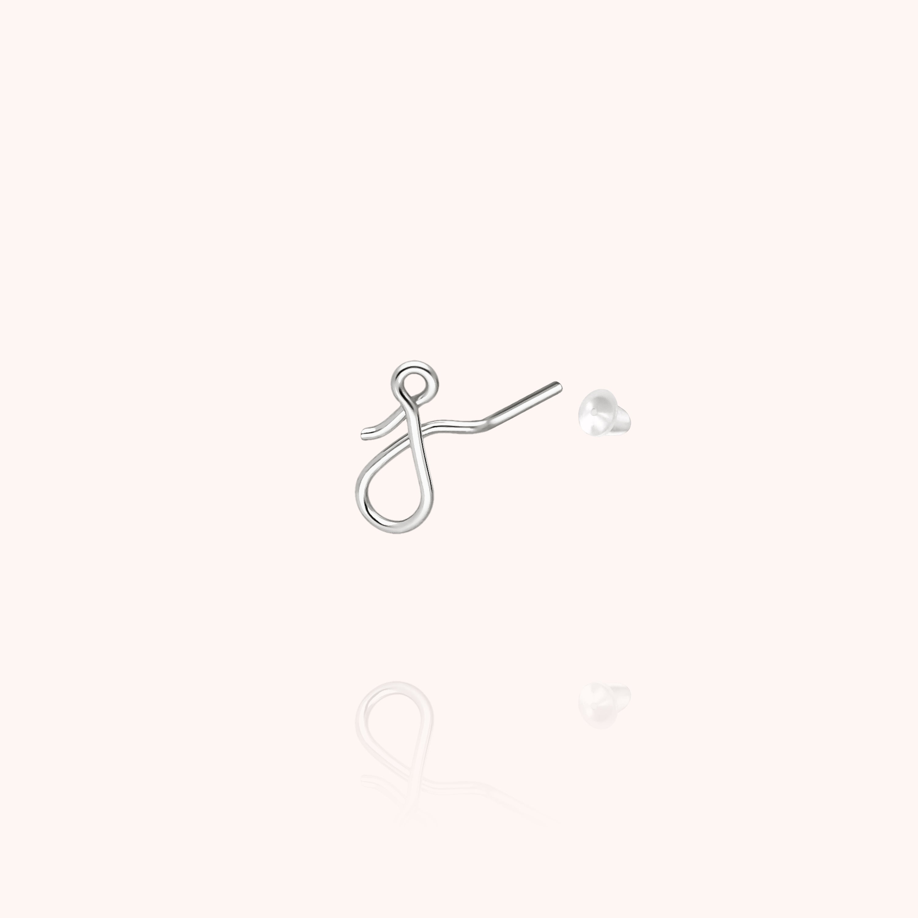 Puce d'Oreille Originale Initiale en argent sterling 925 — boucles d'oreilles personnalisable Atelier Paulin