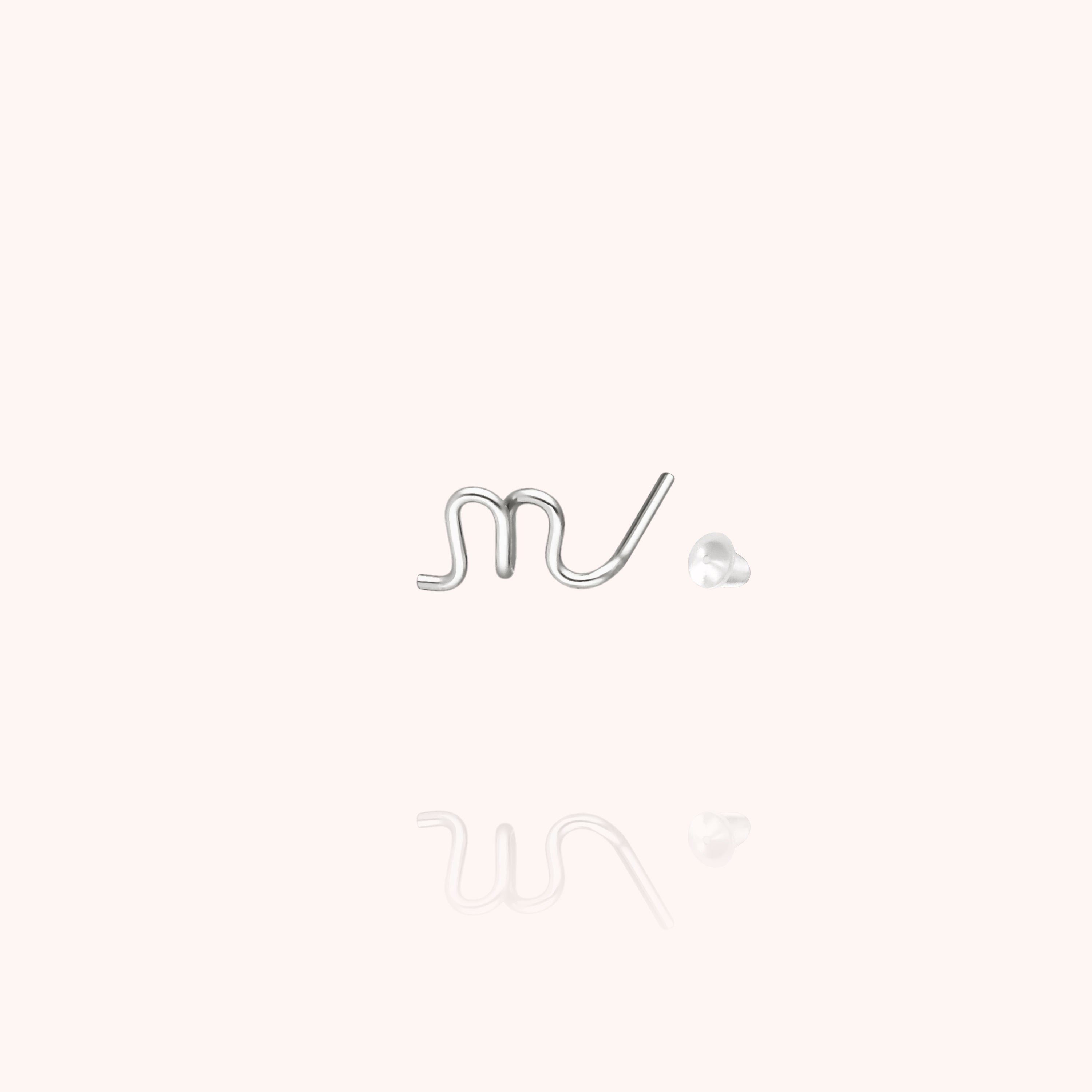 Puce d'Oreille Originale Initiale - argent