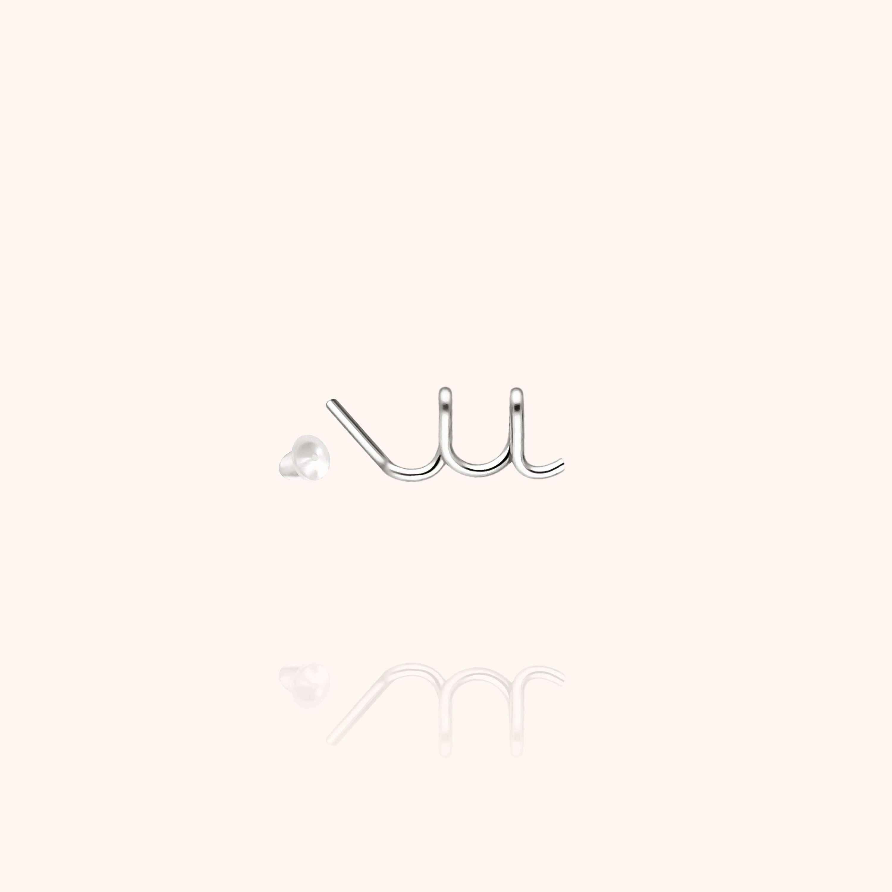 Puce d'Oreille Originale Initiale - argent