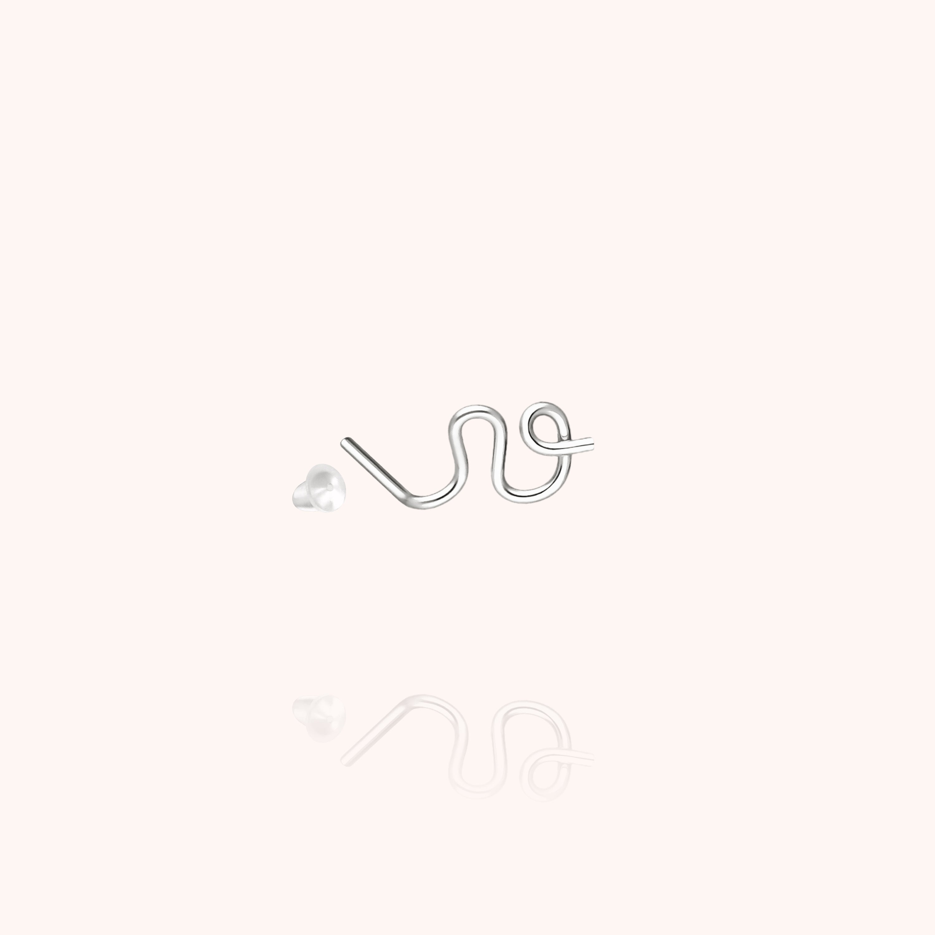 Puce d'Oreille Originale Initiale - argent