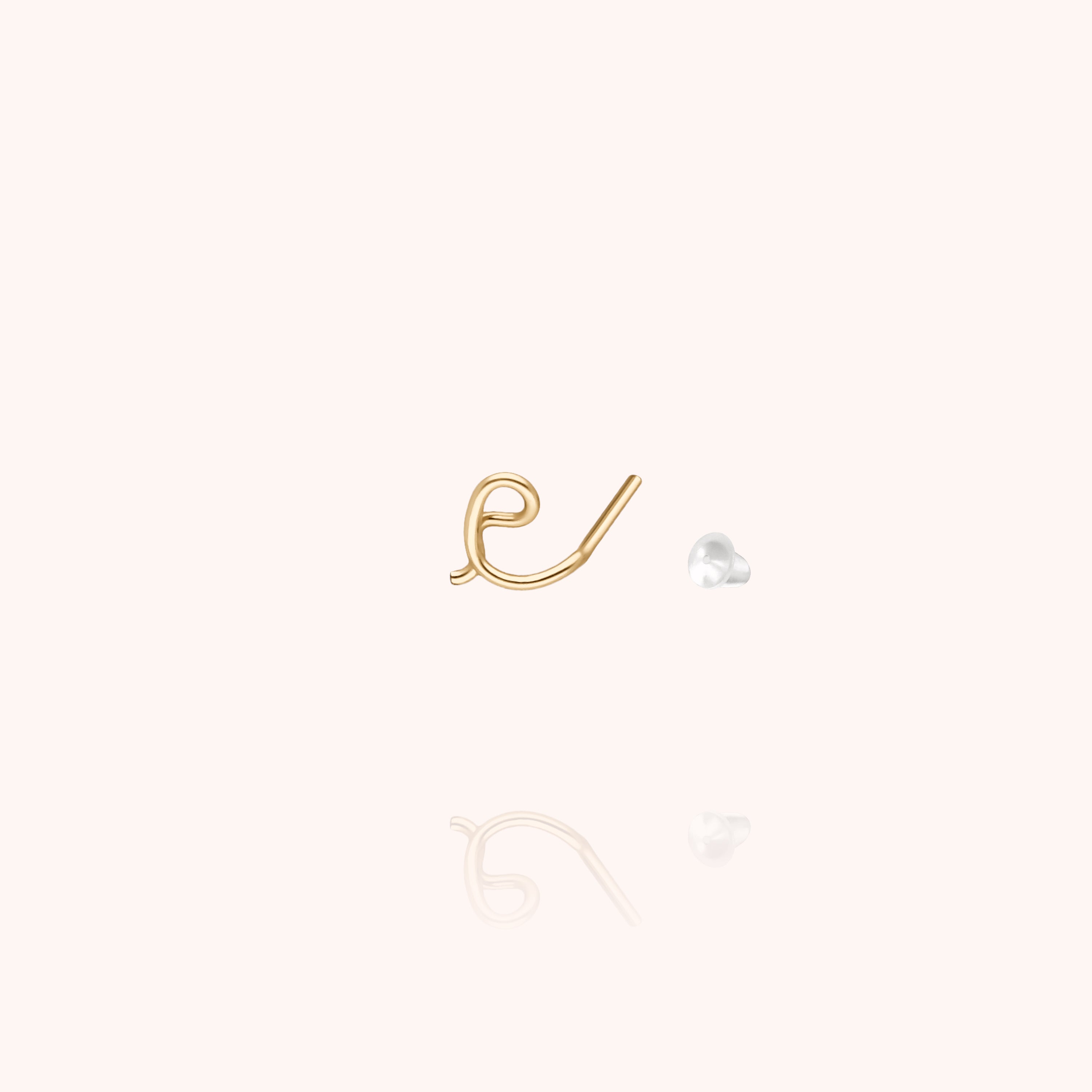 Originale Initiale Stud - 14k yellow gold filled