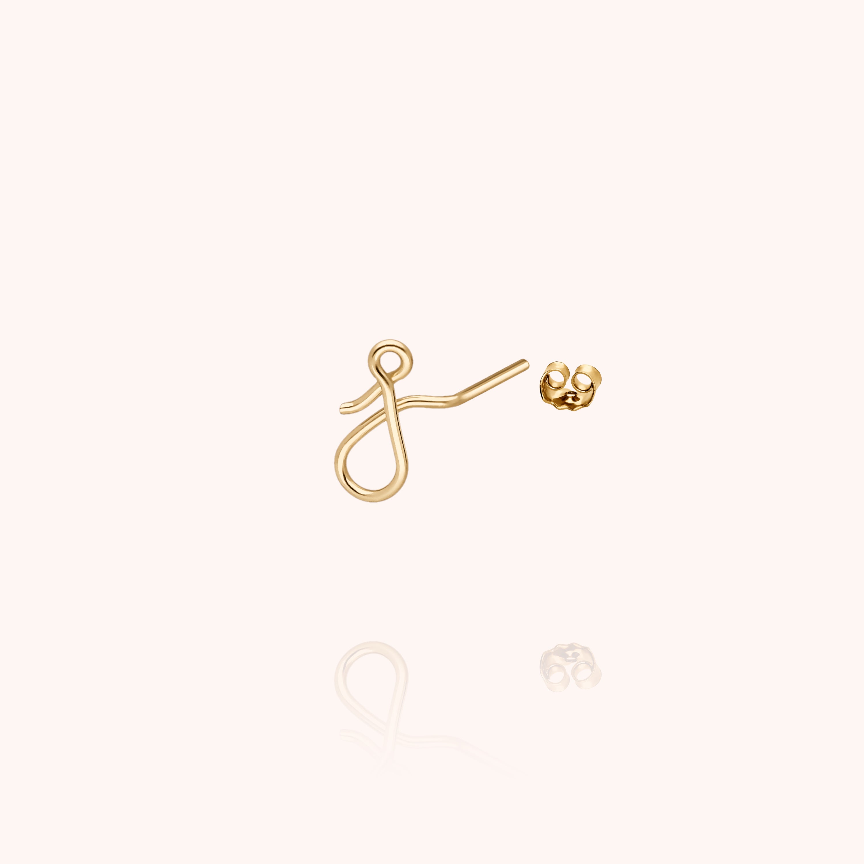 Originale Initiale Stud - 18k yellow gold filled