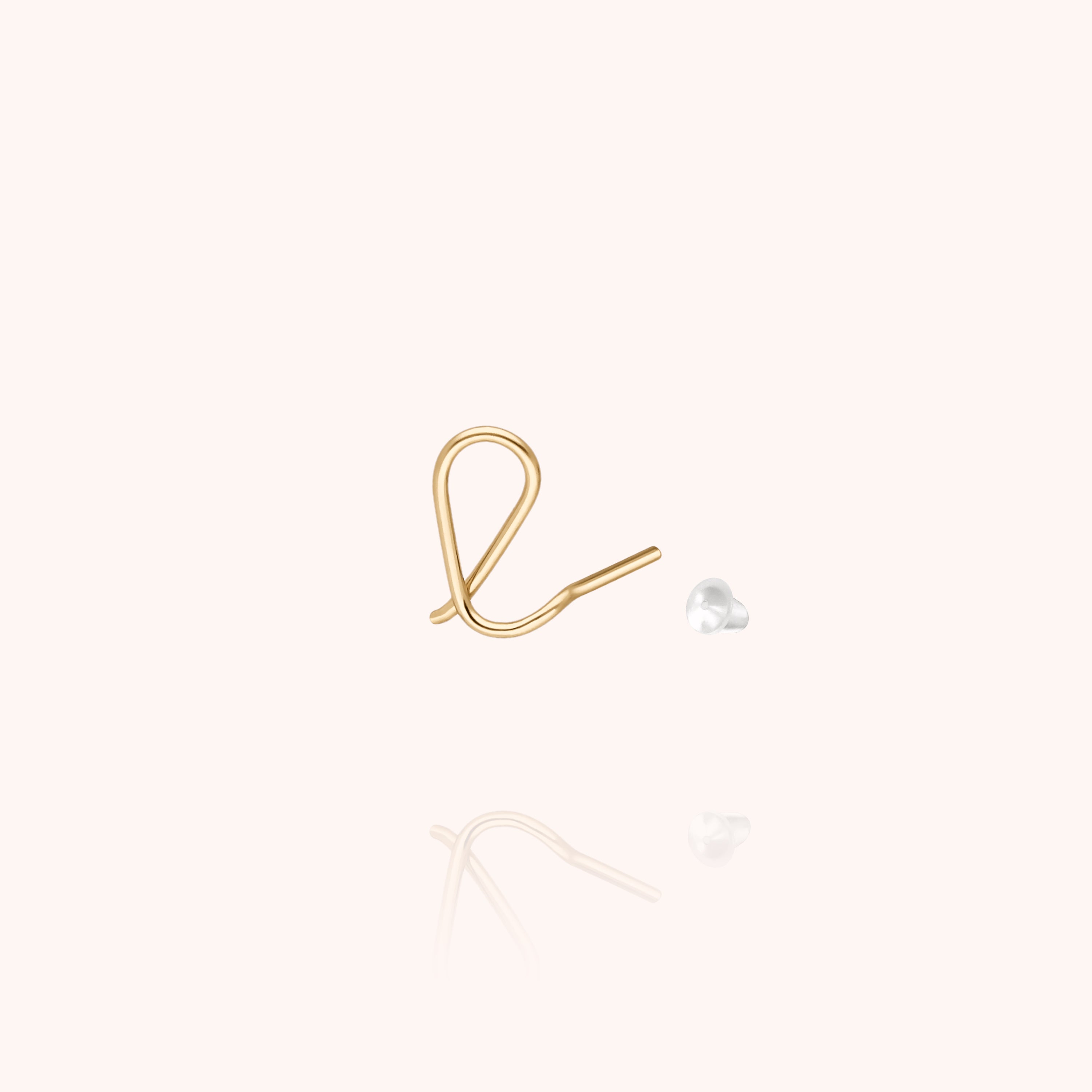 Originale Initiale Stud - 14k yellow gold filled