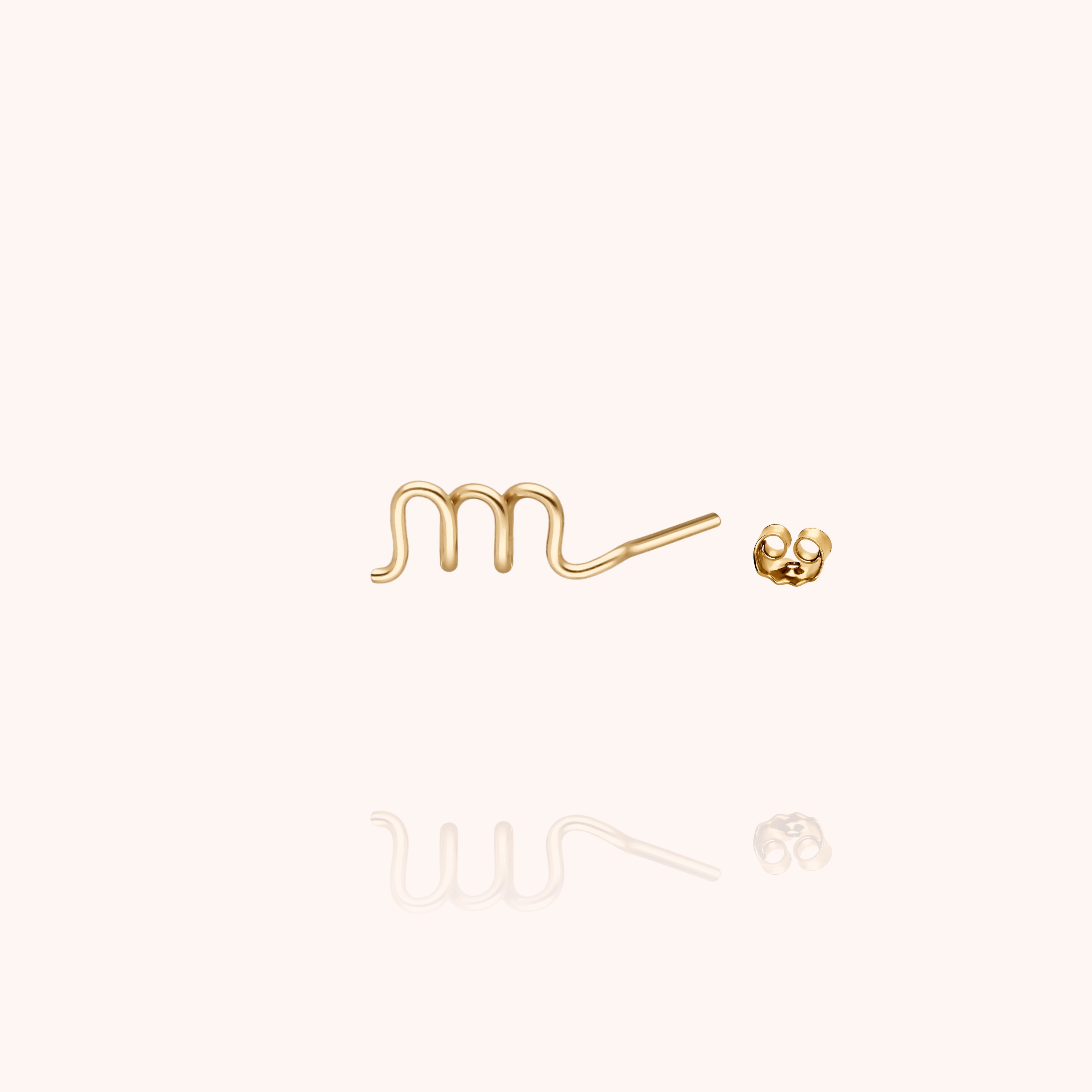 Puce d'Oreille Originale Initiale — cadeau de luxe fait main Paris