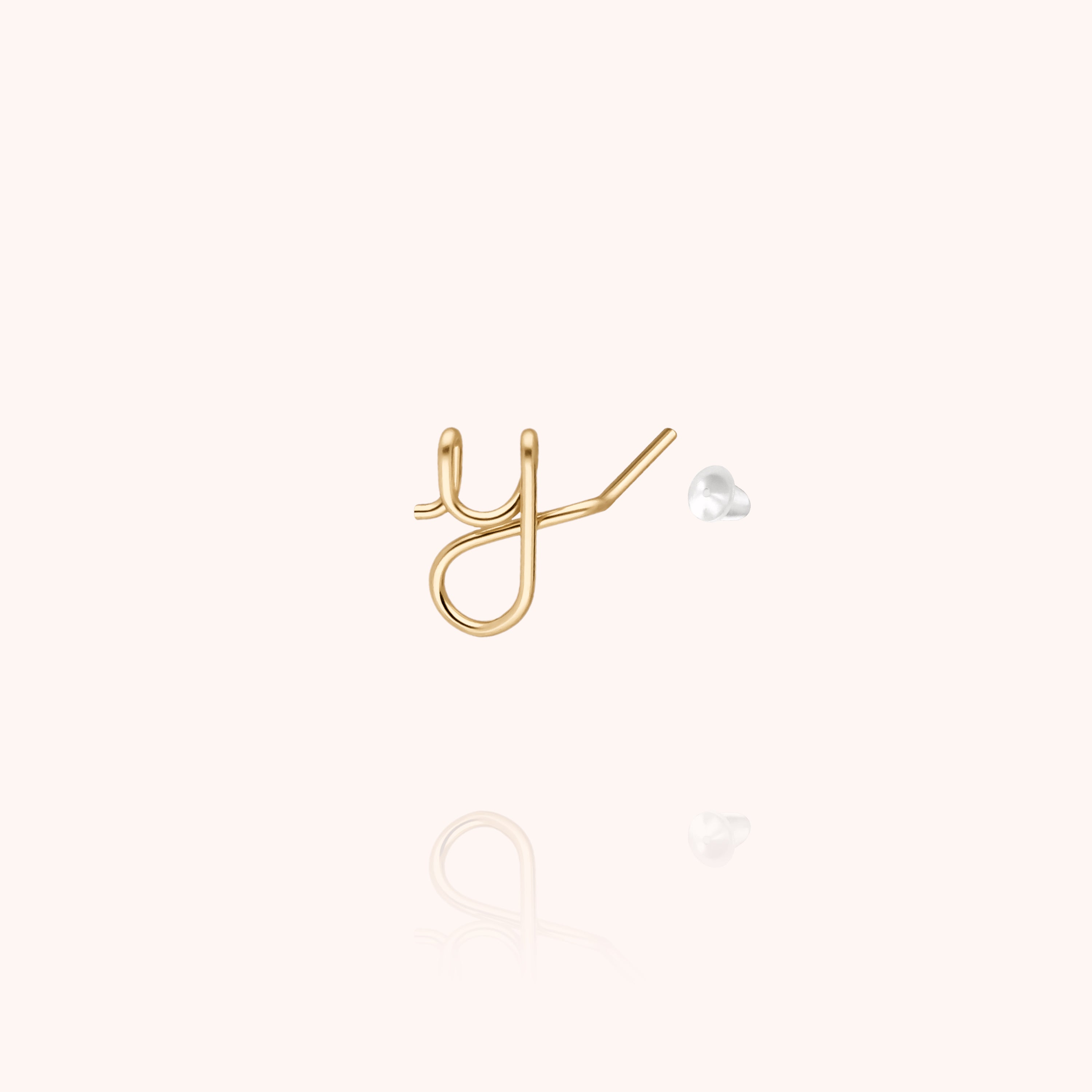 Originale Initiale Stud - 14k yellow gold filled