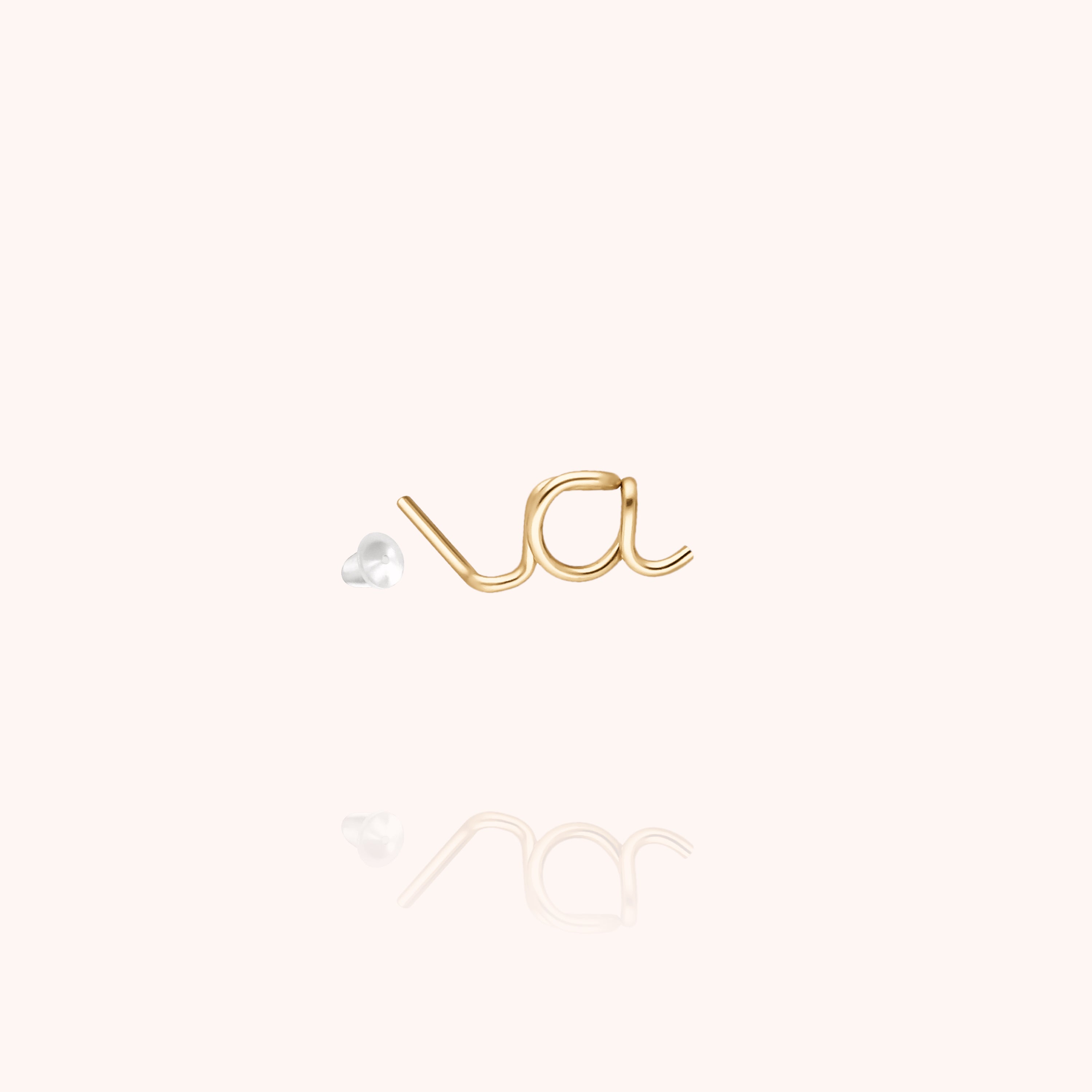 Originale Initiale Stud - 14k yellow gold filled