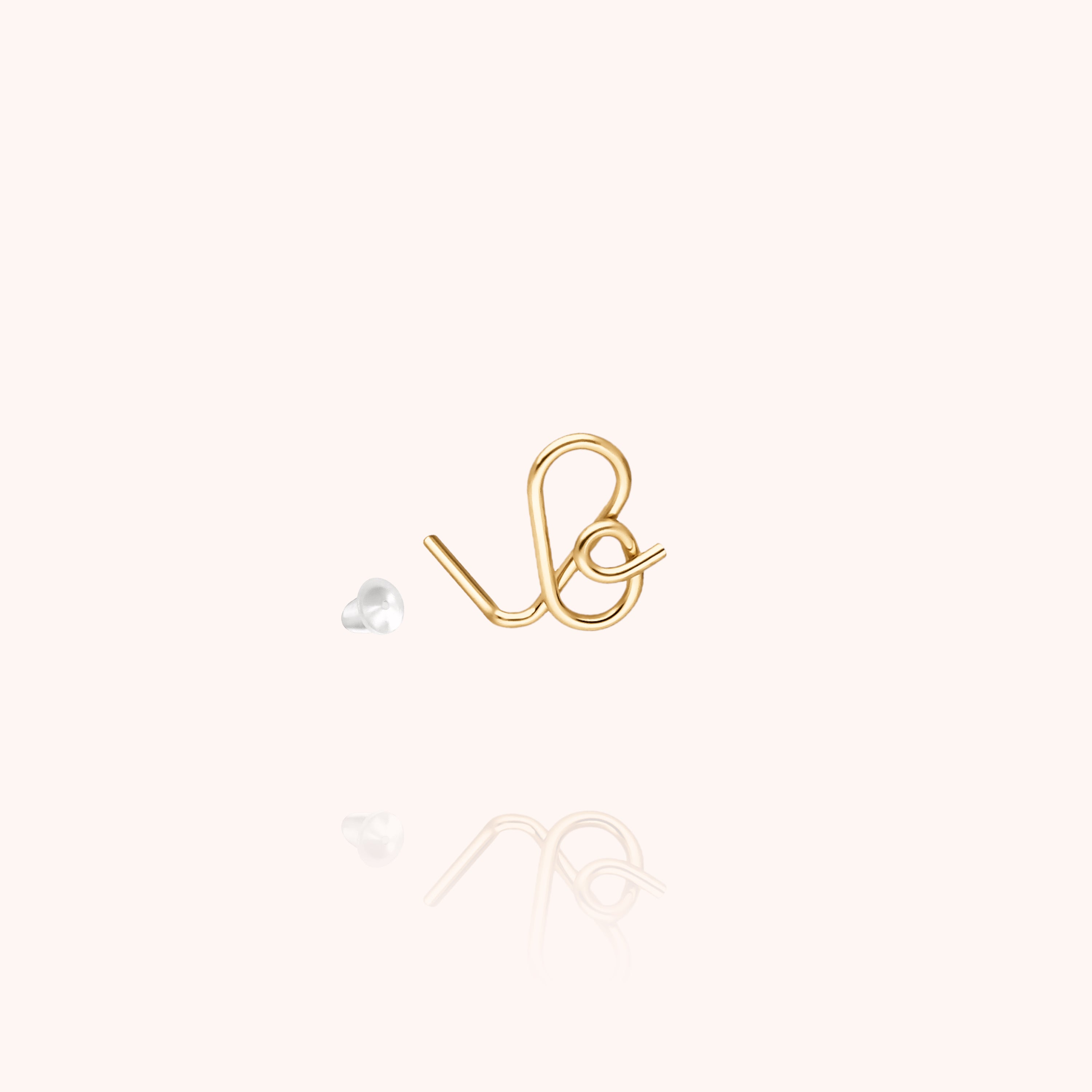 Originale Initiale Stud - 14k yellow gold filled