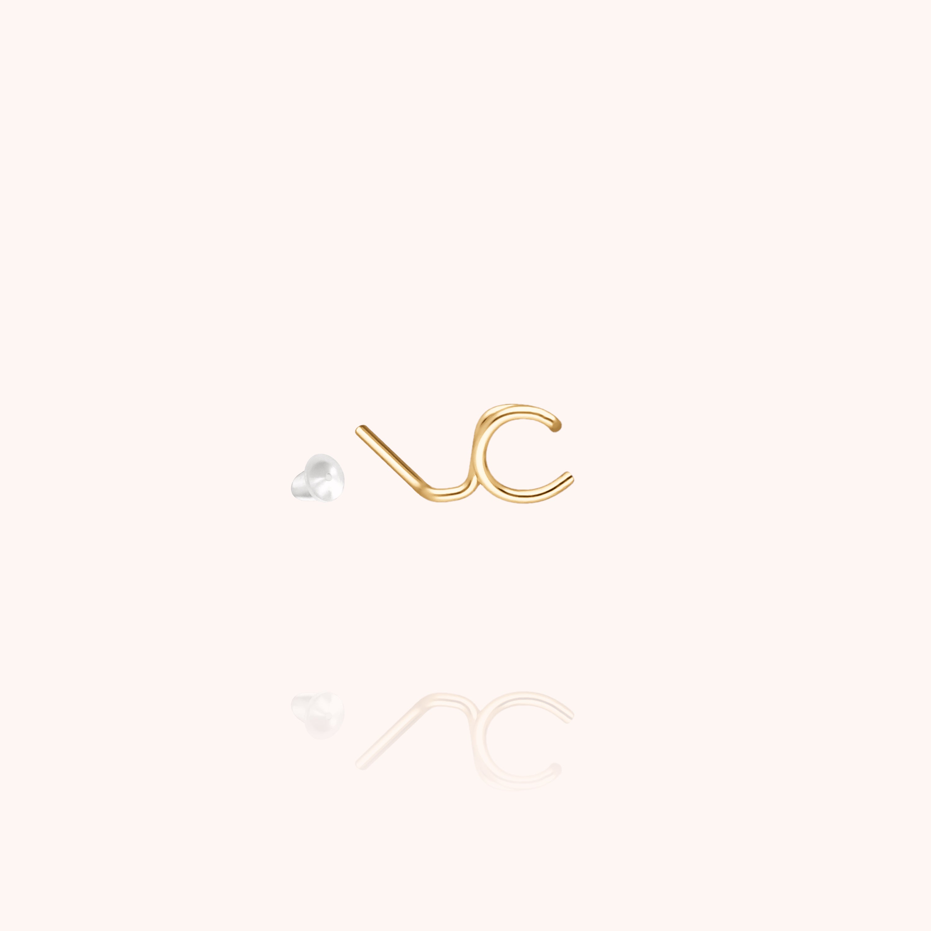 Originale Initiale Stud - 14k yellow gold filled